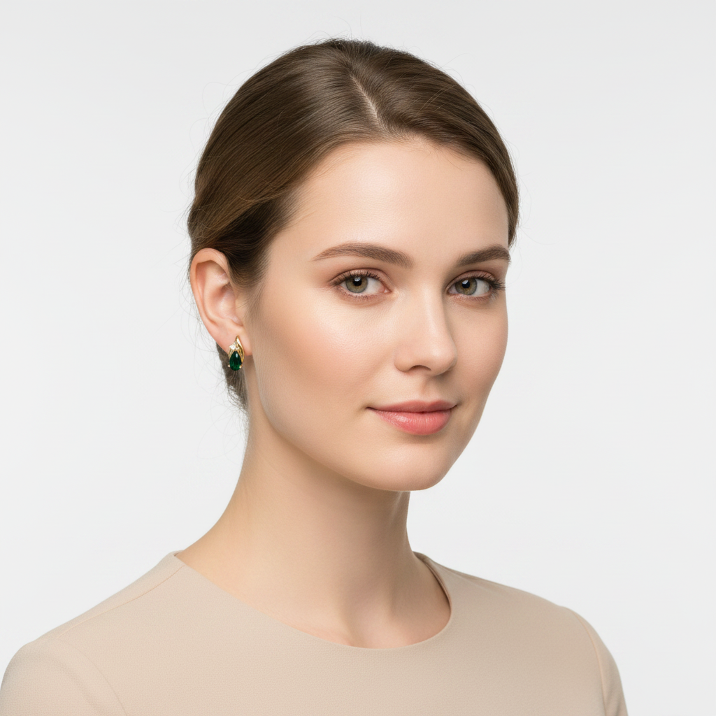 14K Yellow Gold Onyx Stud Earrings