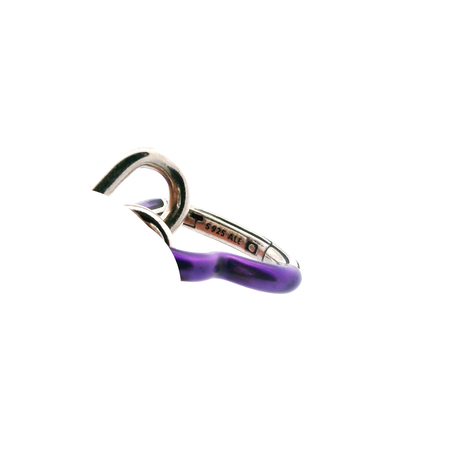Pandora 8" Purple Heart Link Bracelet