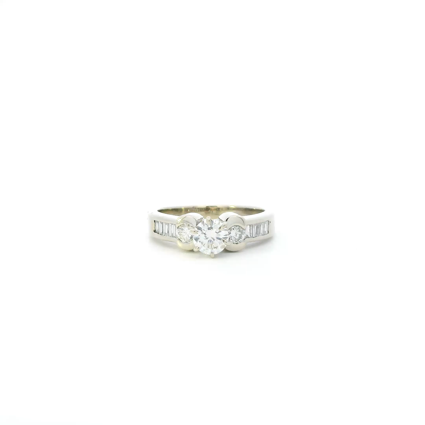14K White Gold Diamond Womens Ring - 1.09ct