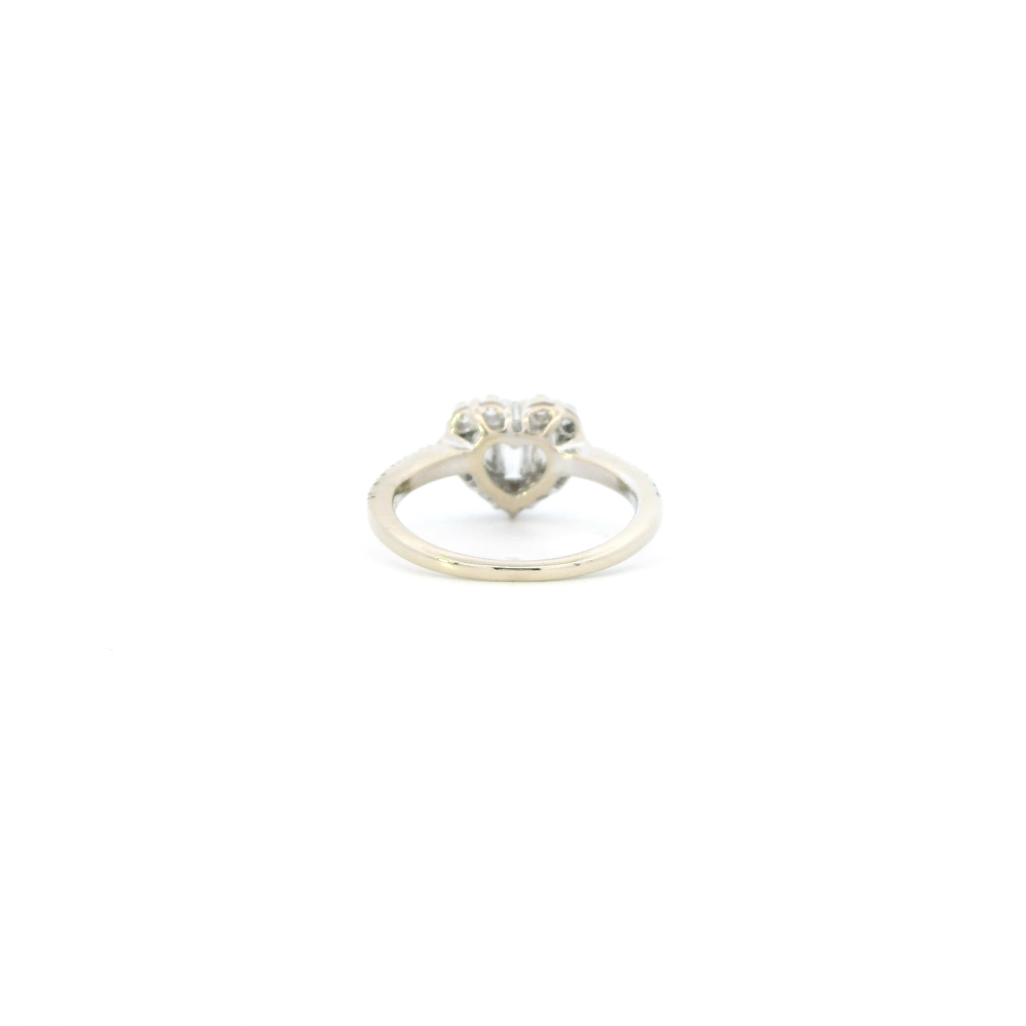18K White Gold Diamond Women Heart Ring - 0.62ct