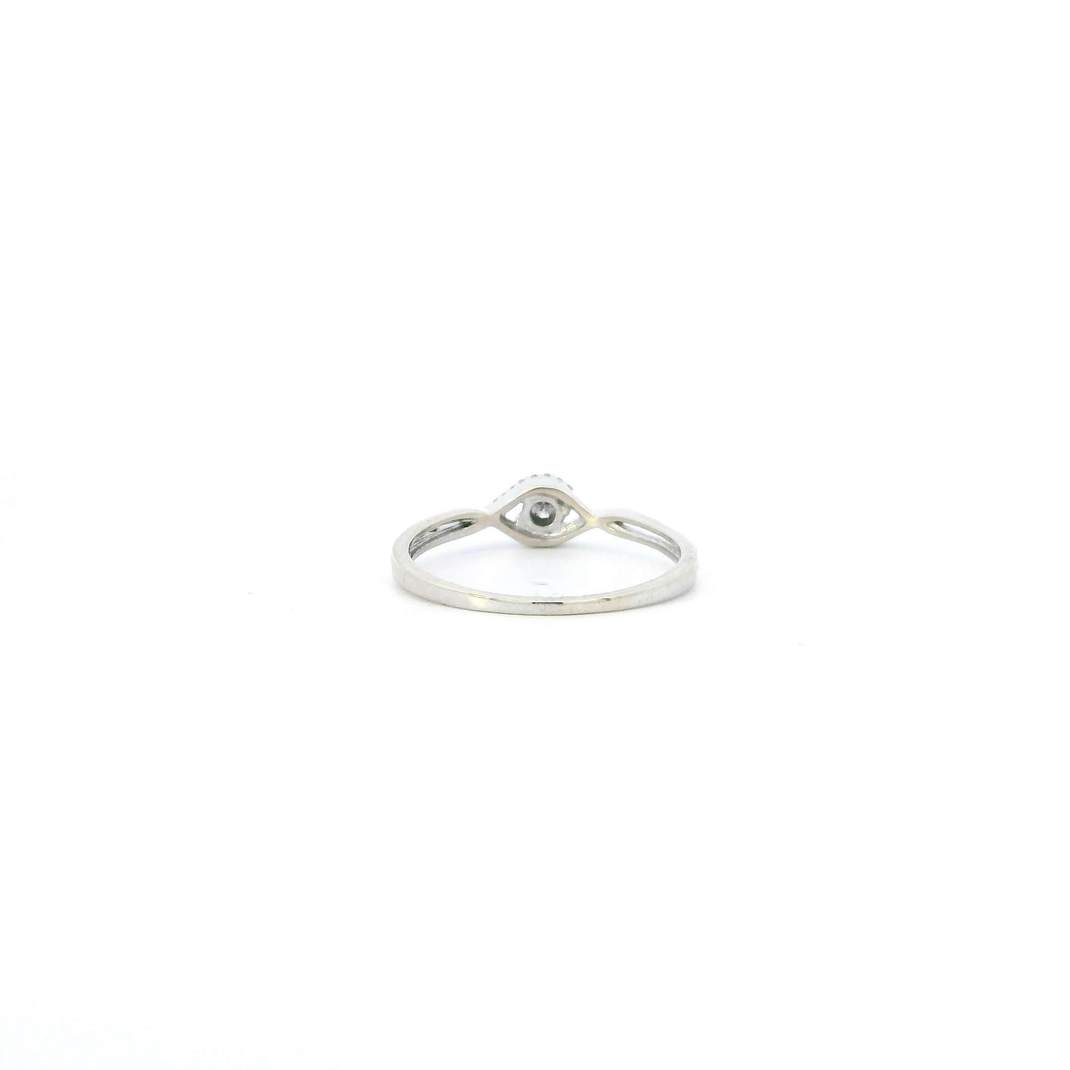 10K White Gold Diamond Womens Ring - 0.03ct