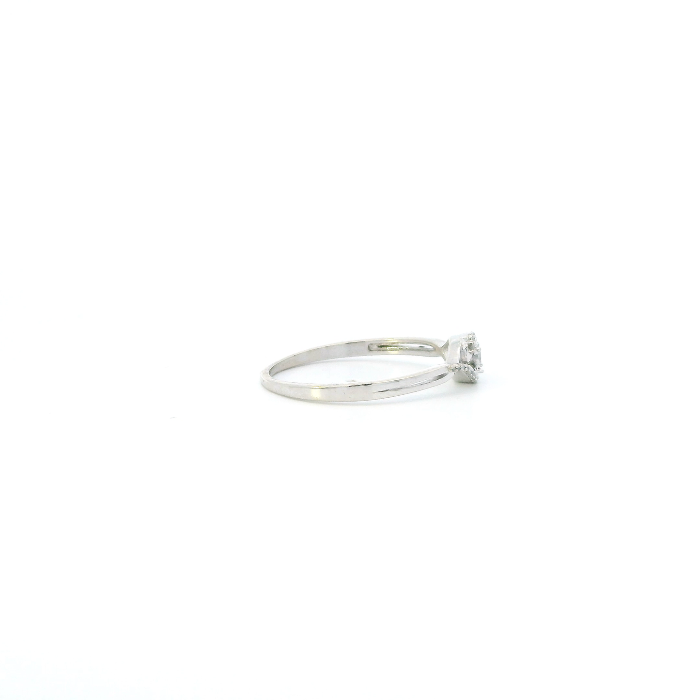 10K White Gold Diamond Womens Ring - 0.03ct