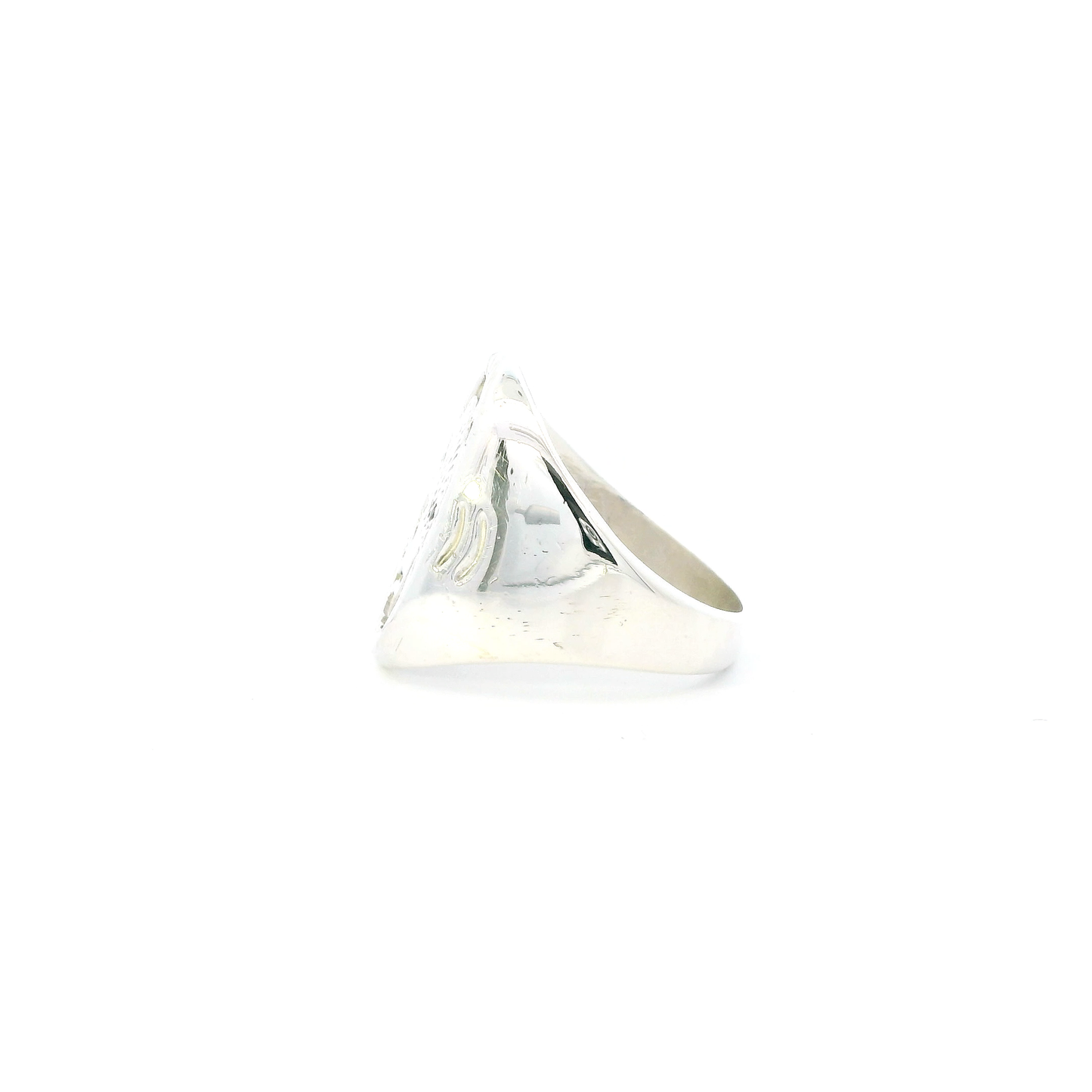 Silver Signet Buffalo Mens Ring