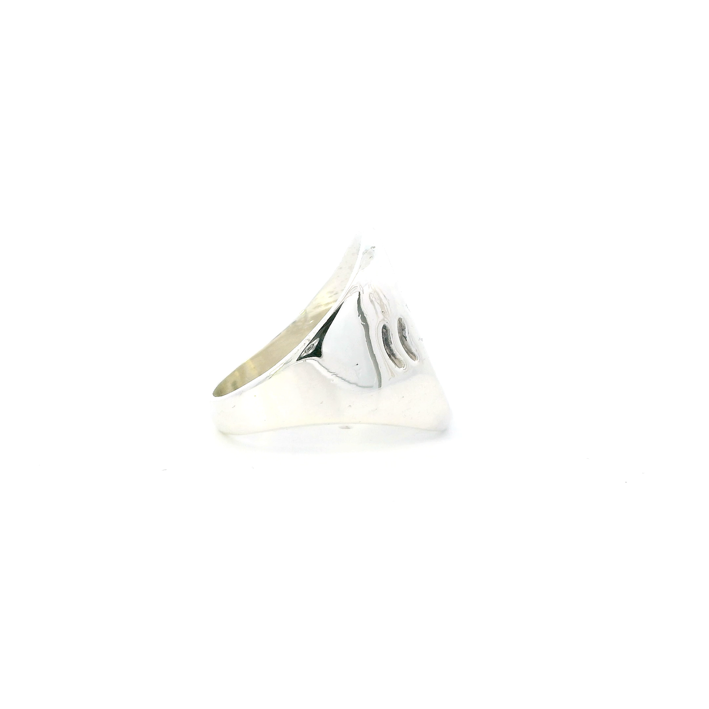 Silver Signet Buffalo Mens Ring