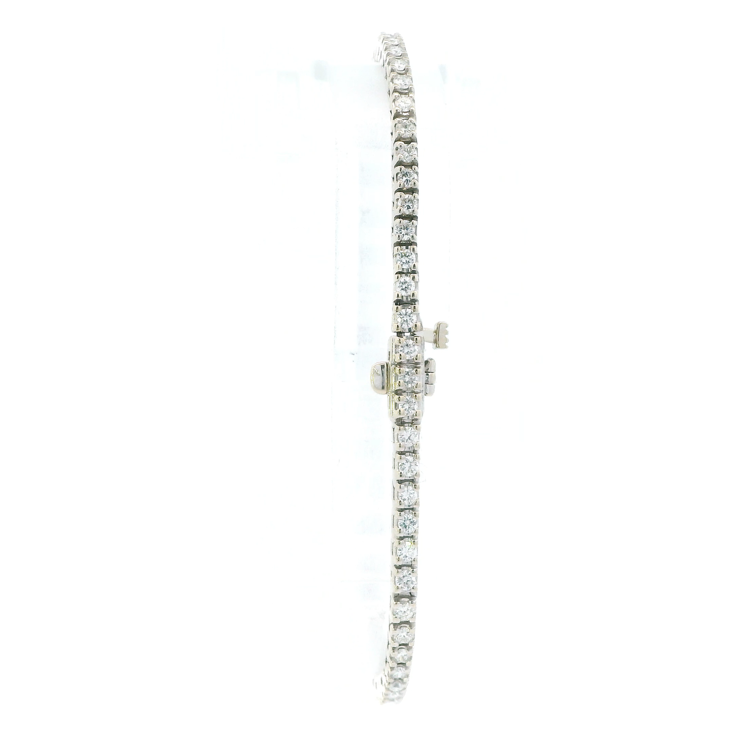 18K White Gold 7.5" Diamond Tennis Bracelet - 1.98ct
