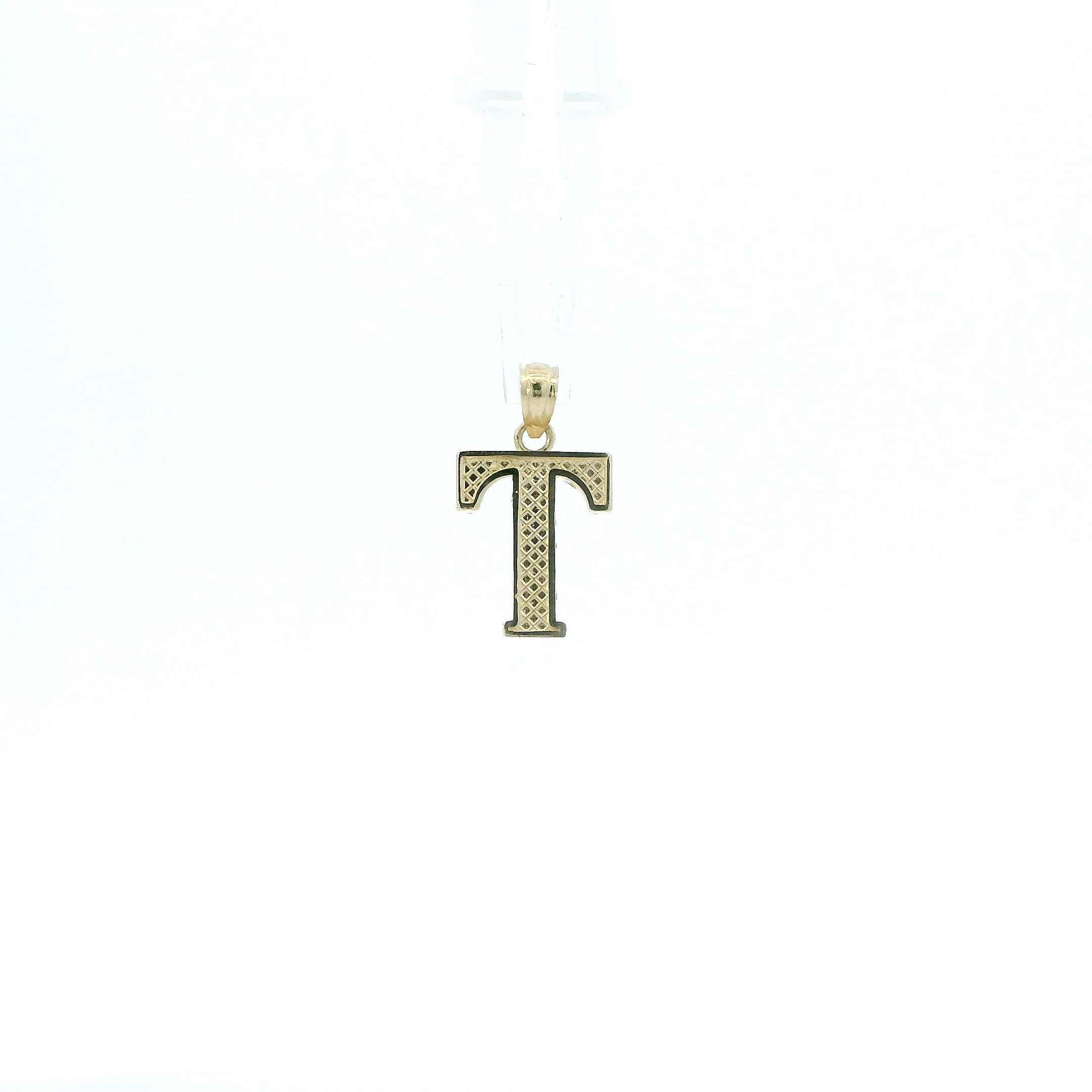10K Yellow Gold Diamond Cut Letter 
