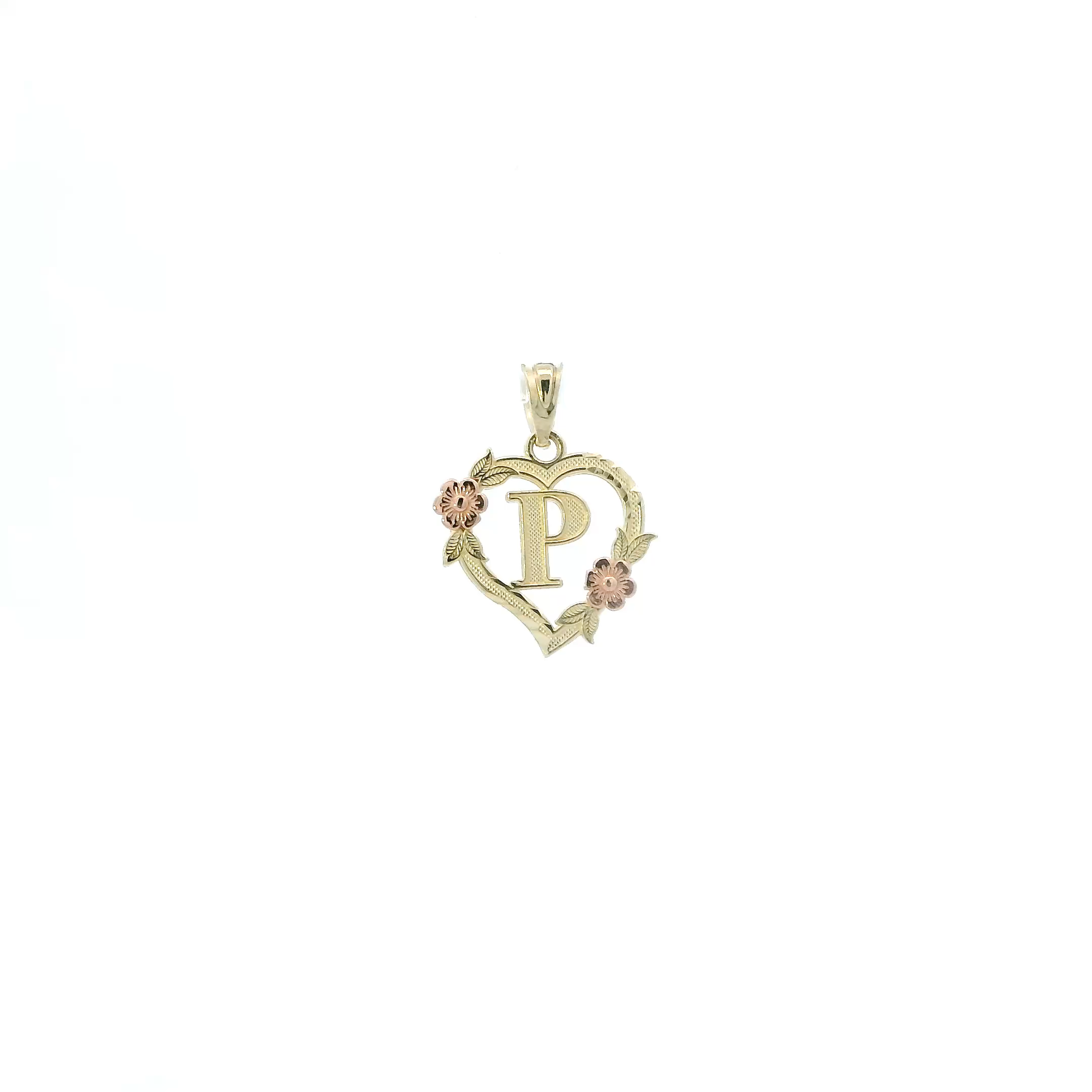 10K Yellow & Rose Gold Letter 