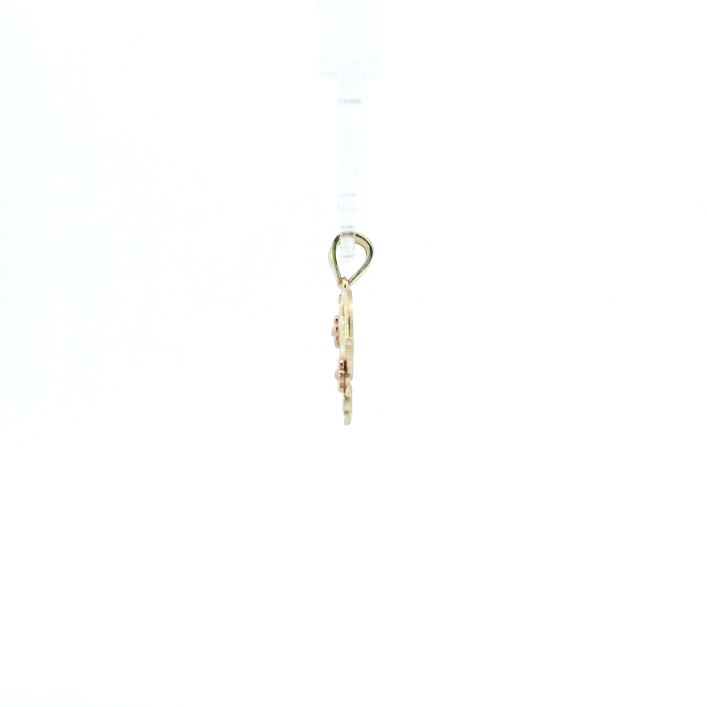 10K Yellow & Rose Gold Letter "P" Heart Pendant