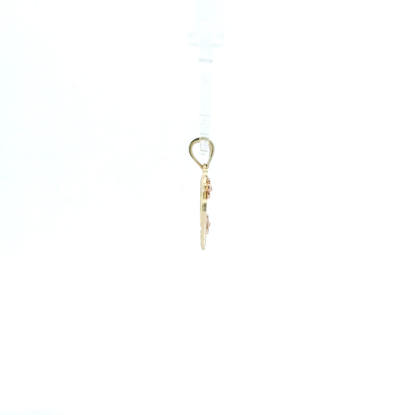 10K Yellow & Rose Gold Letter "P" Heart Pendant