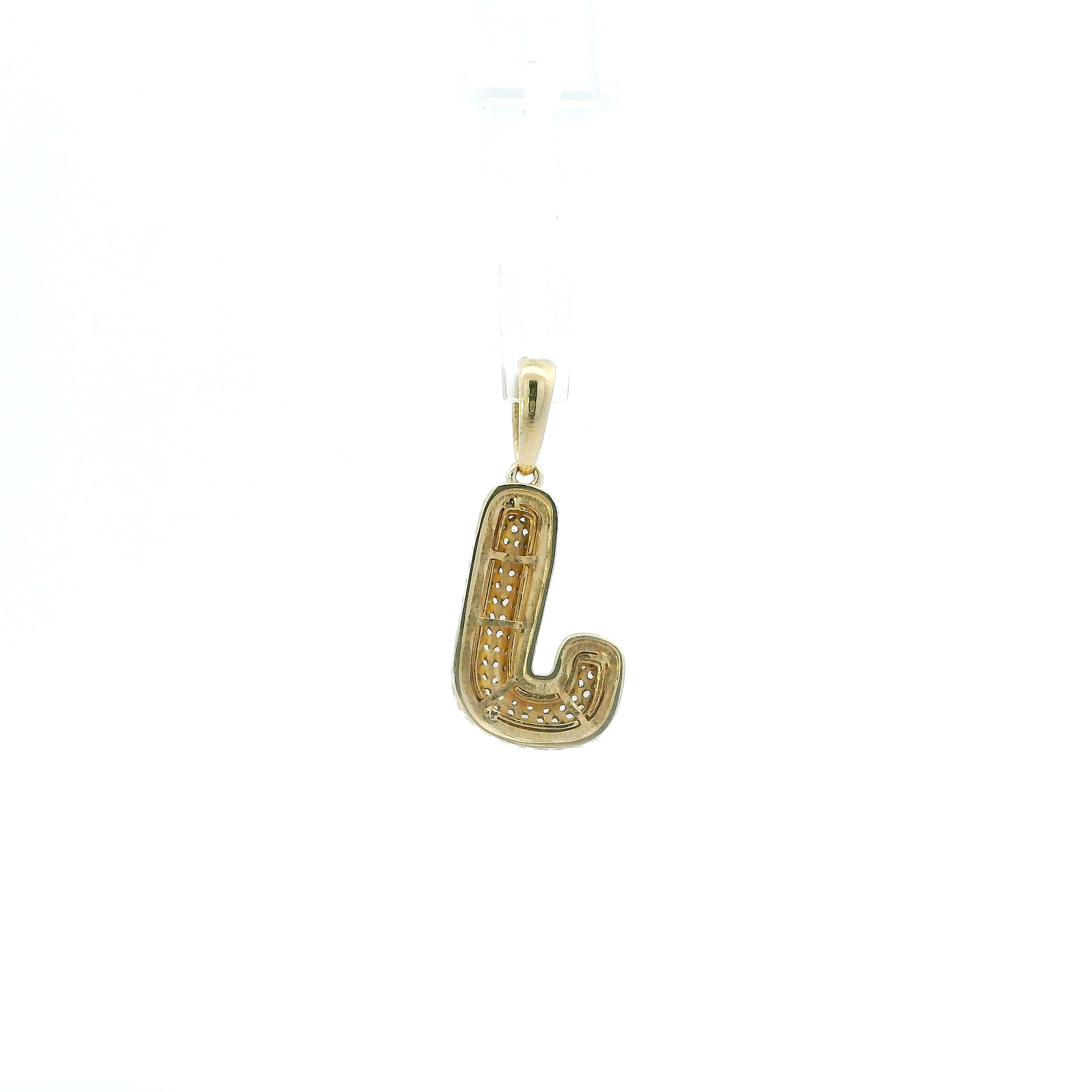 10K Yellow Gold Cz Letter 