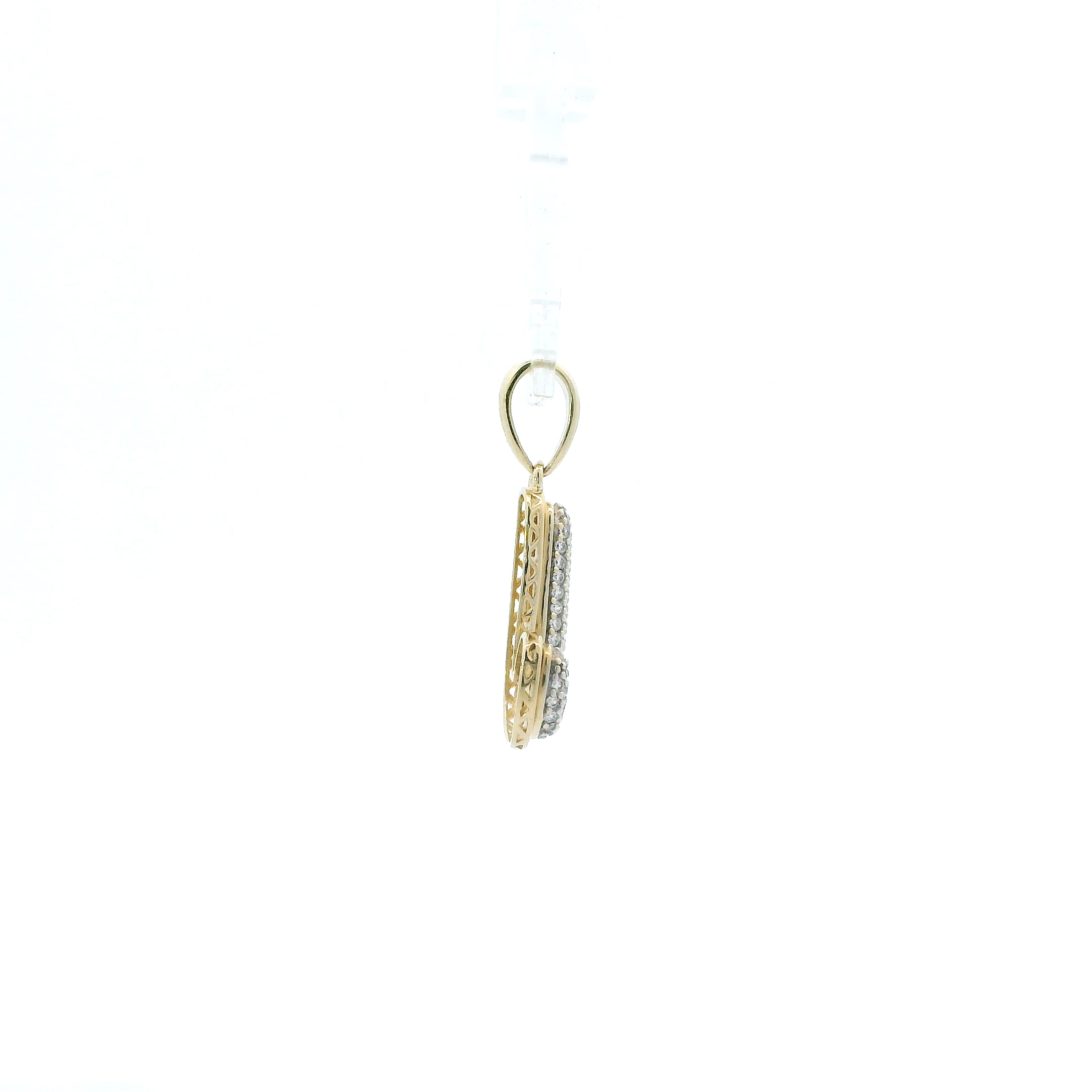 10K Yellow Gold Cz Letter 