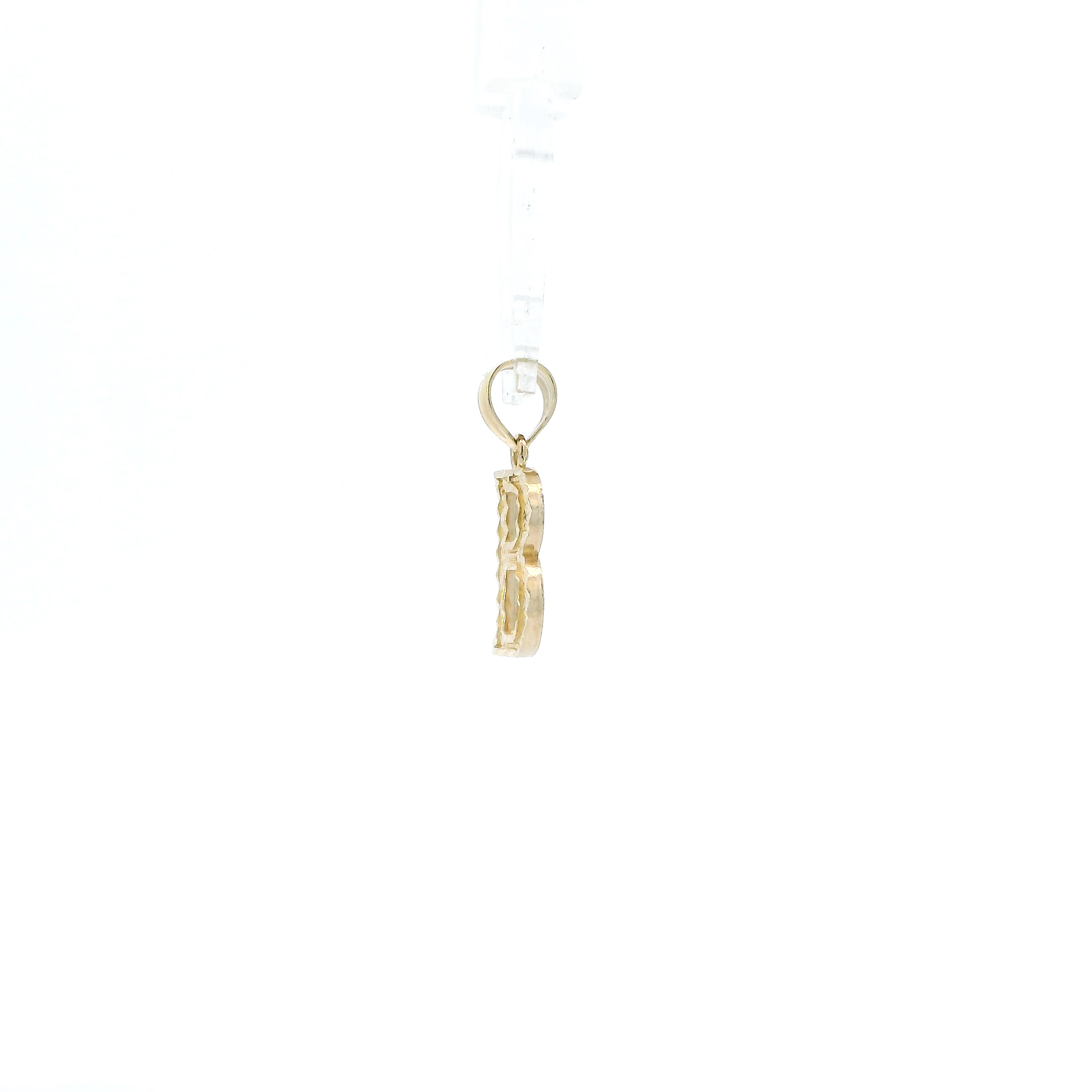 10K Yellow Gold Diamond Cut Letter 