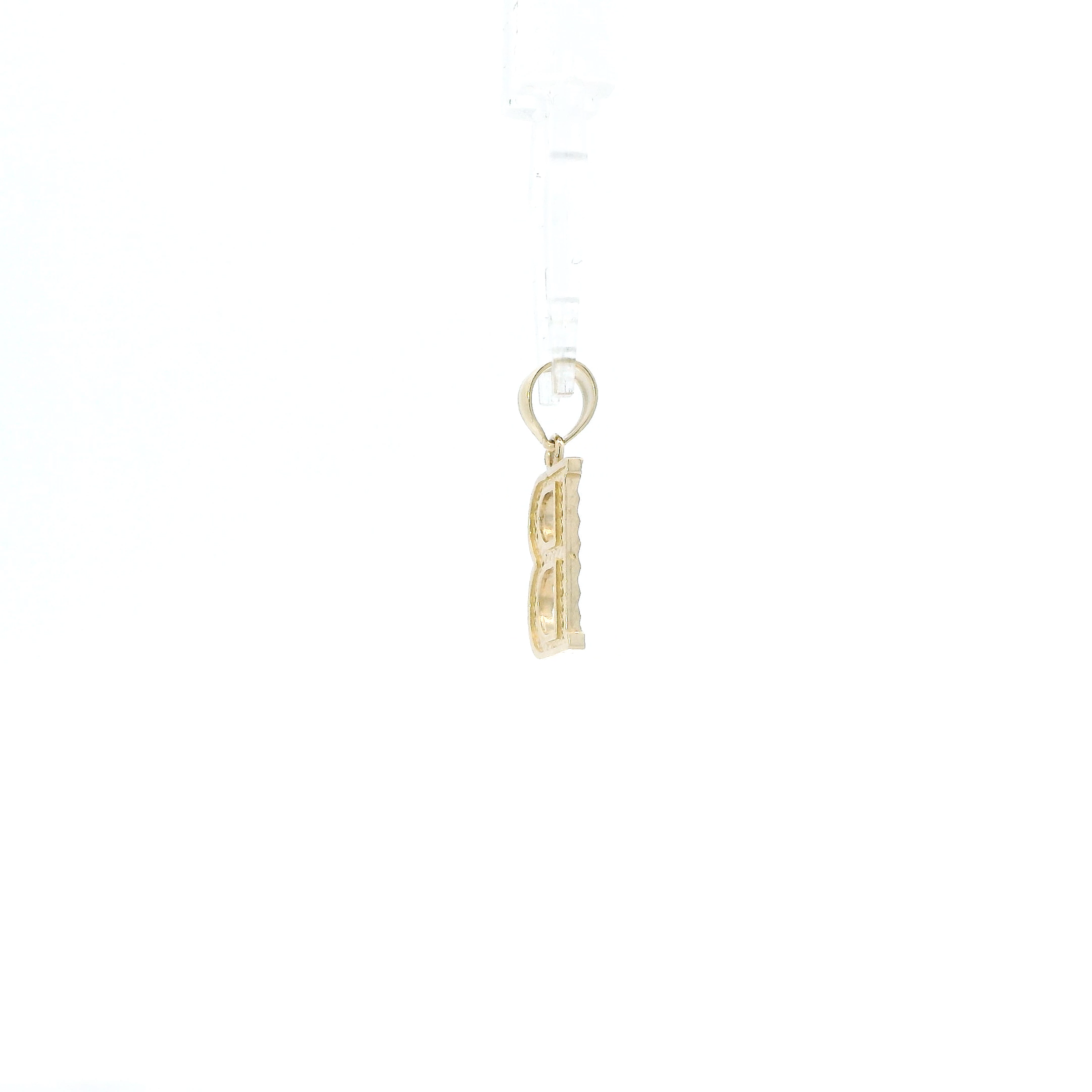 10K Yellow Gold Diamond Cut Letter 
