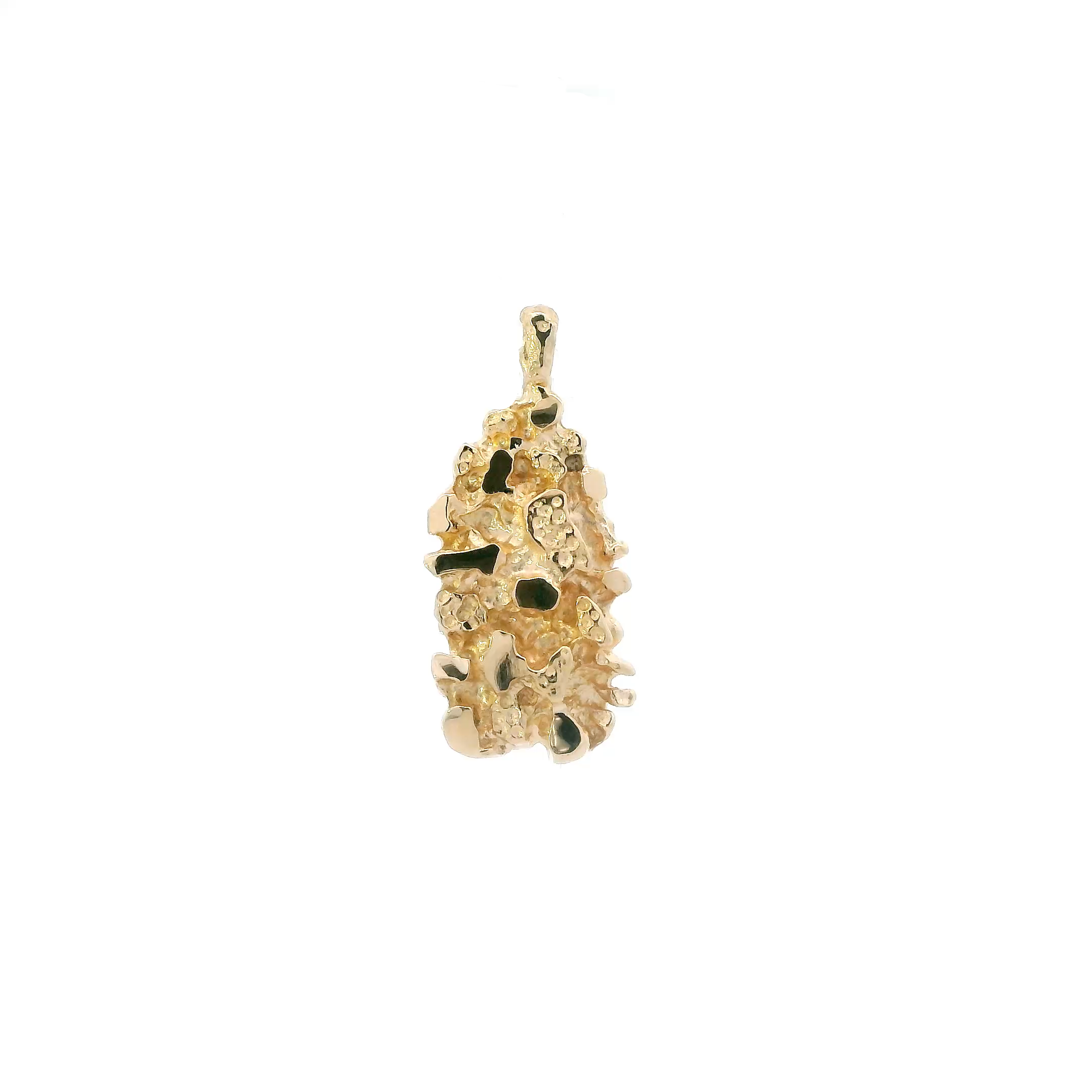 14K Yellow Gold Nugget Pendant