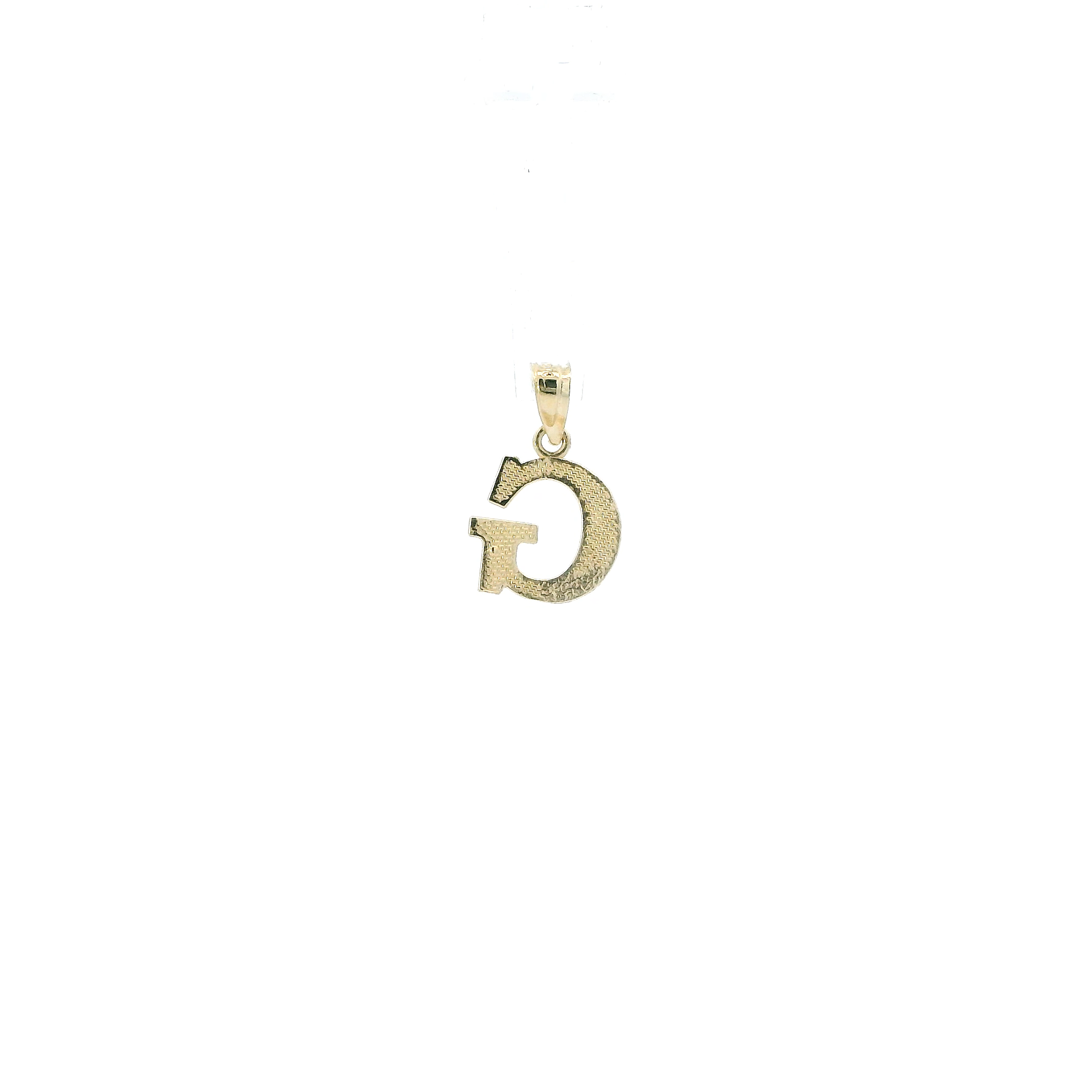 10K Yellow Gold Diamond Cut Letter 