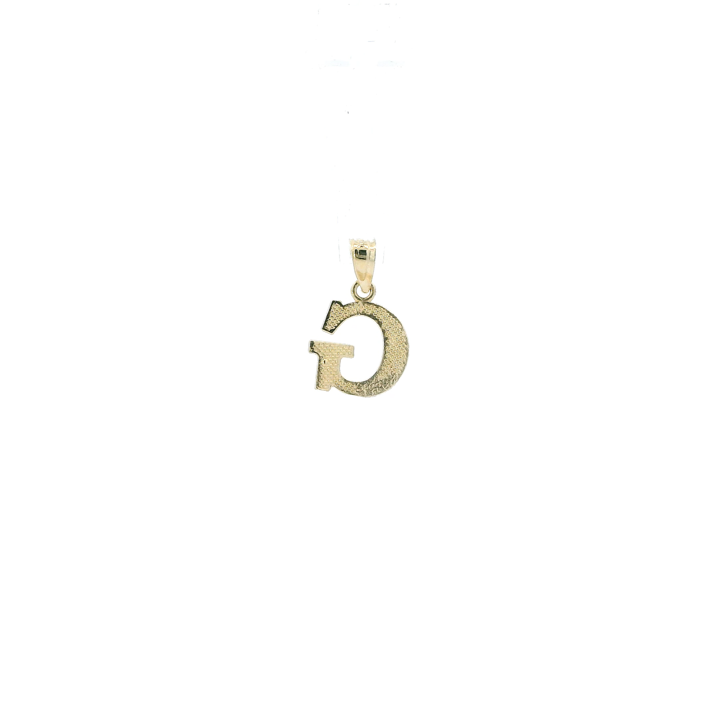10K Yellow Gold Diamond Cut Letter "G" Pendant