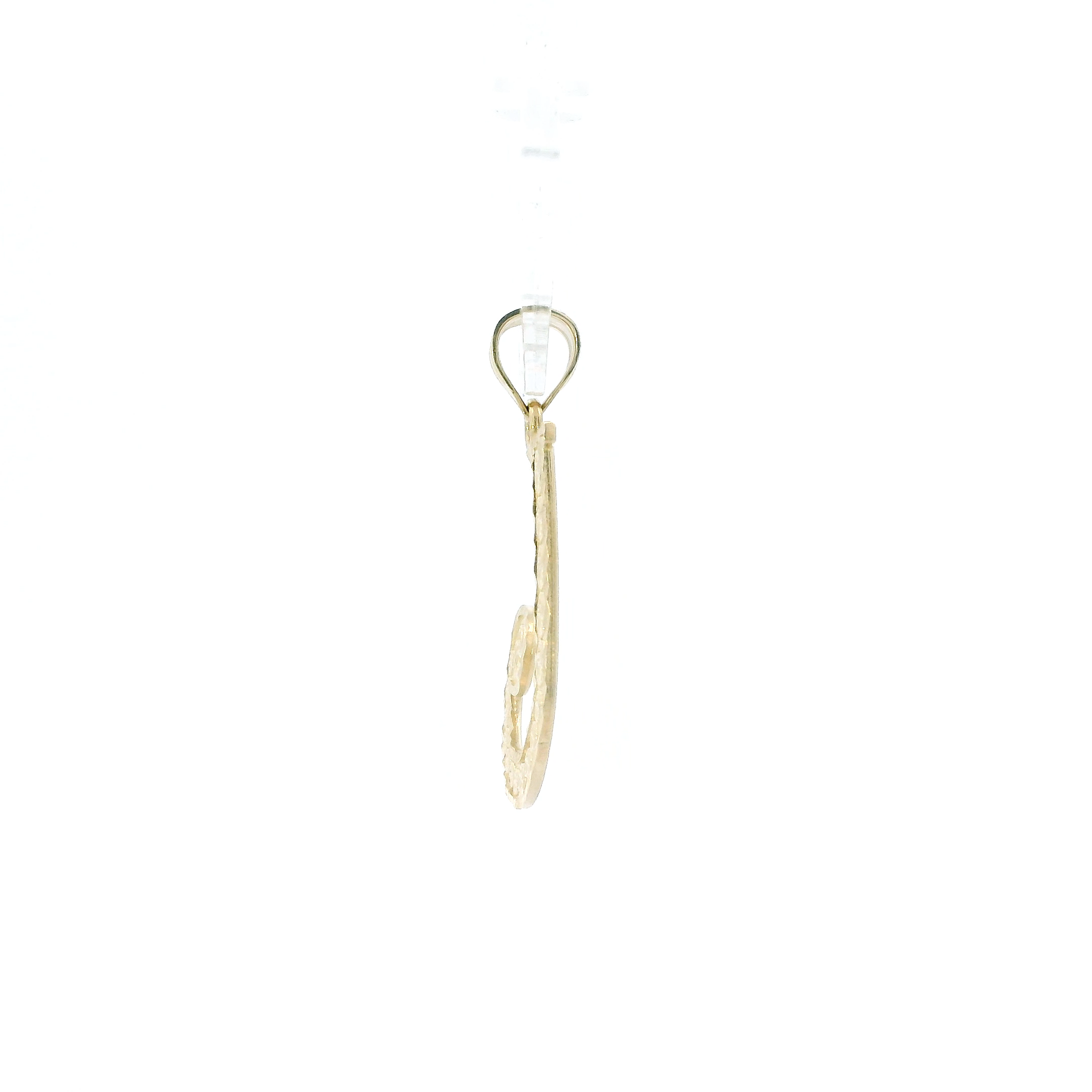 10K Yellow Gold Diamond Cut Letter 