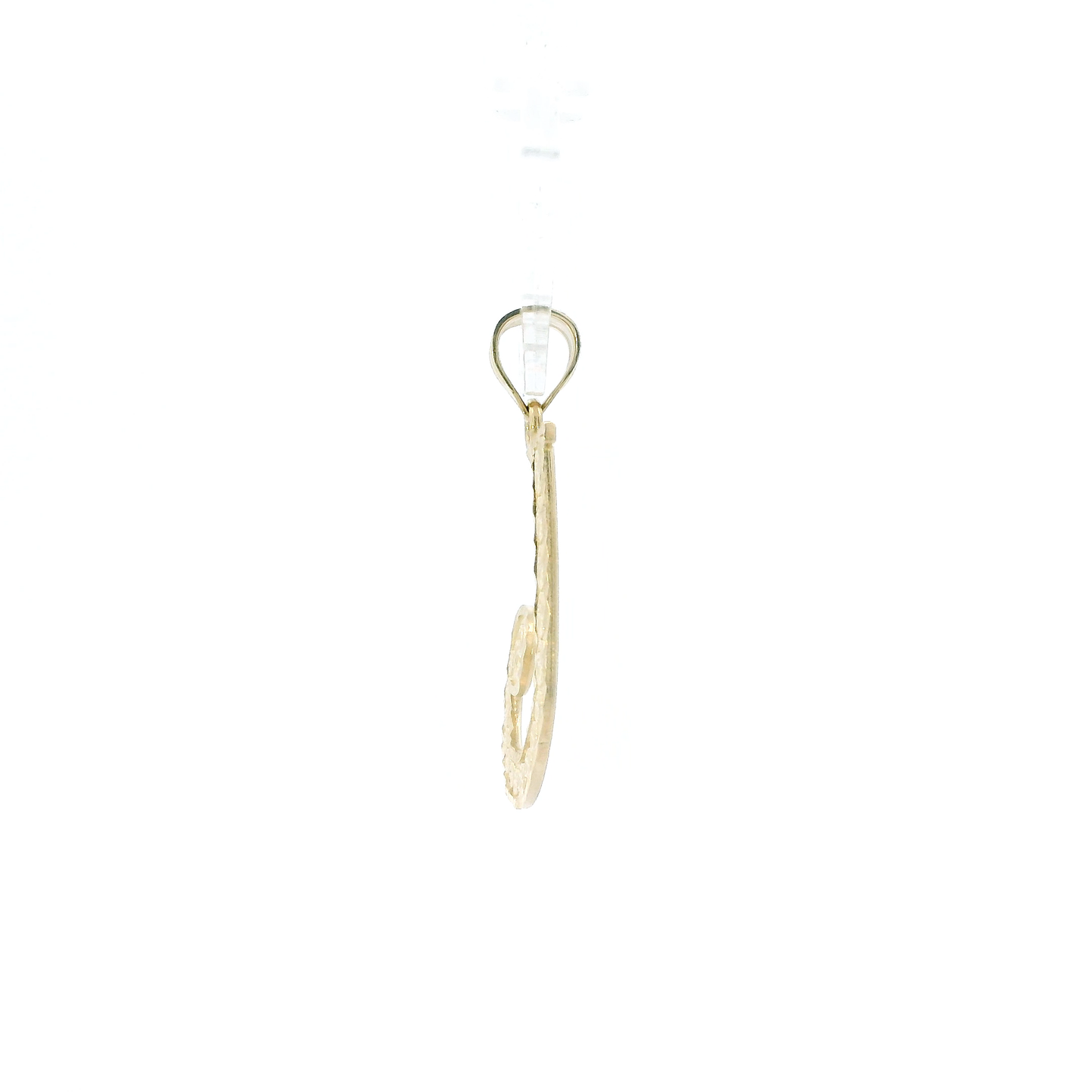 10K Yellow Gold Diamond Cut Letter "J" Pendant