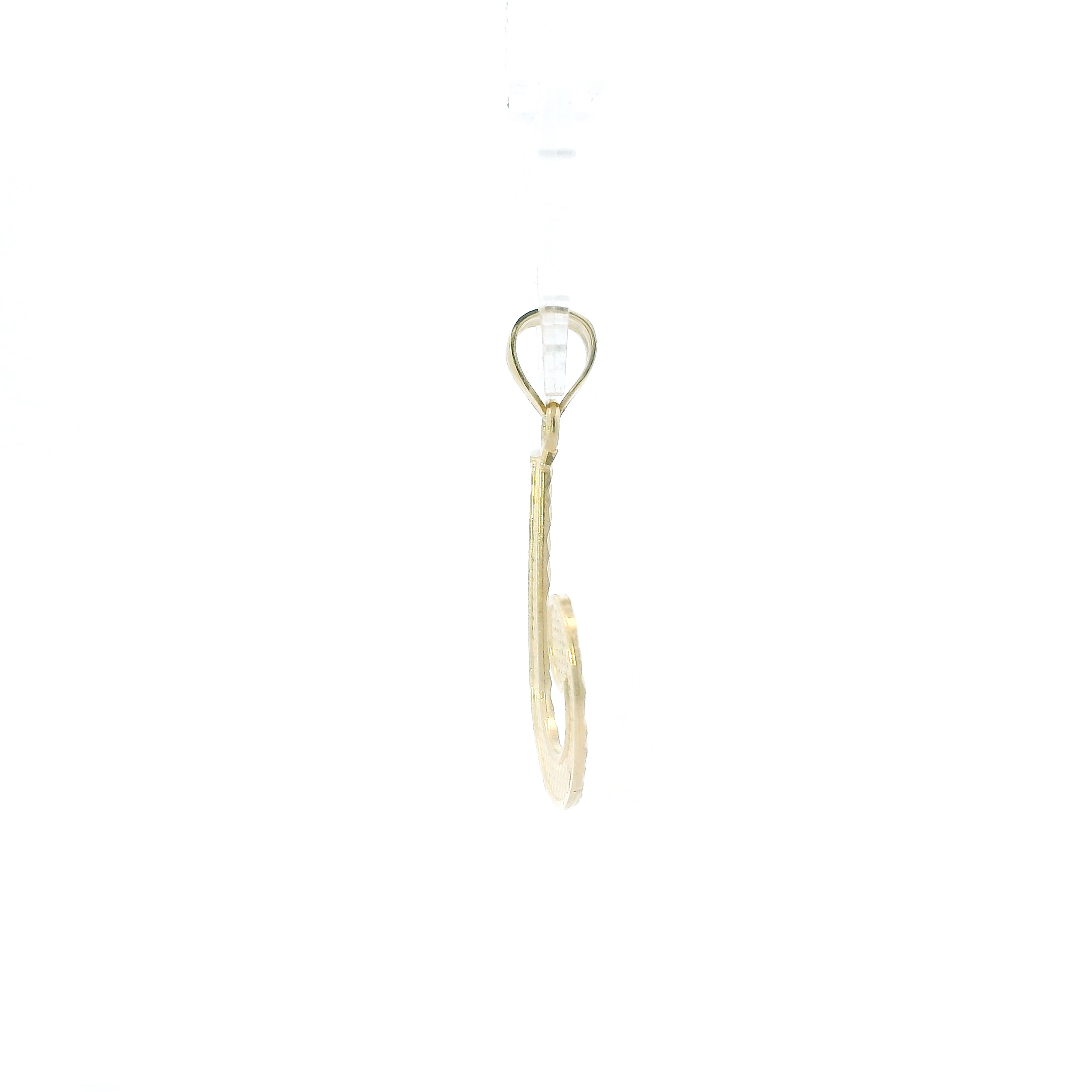 10K Yellow Gold Diamond Cut Letter 
