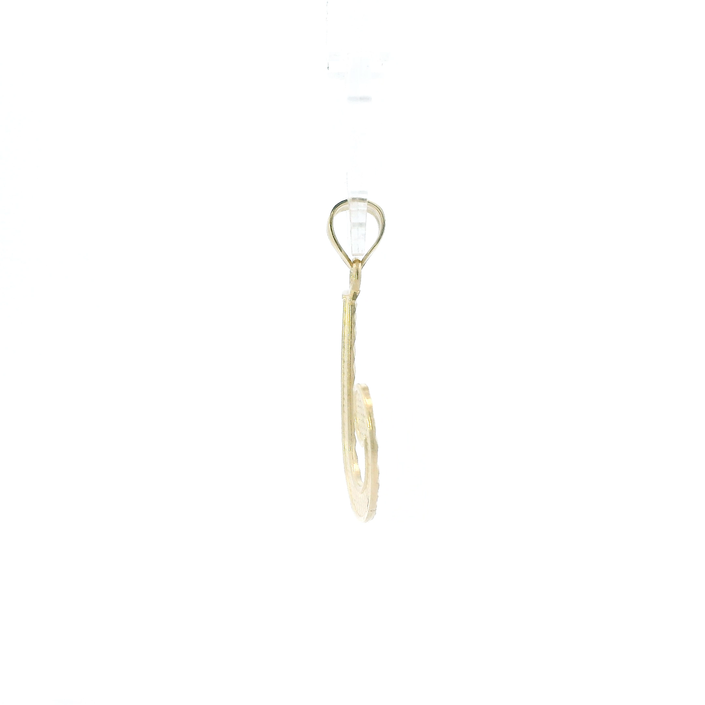 10K Yellow Gold Diamond Cut Letter "J" Pendant