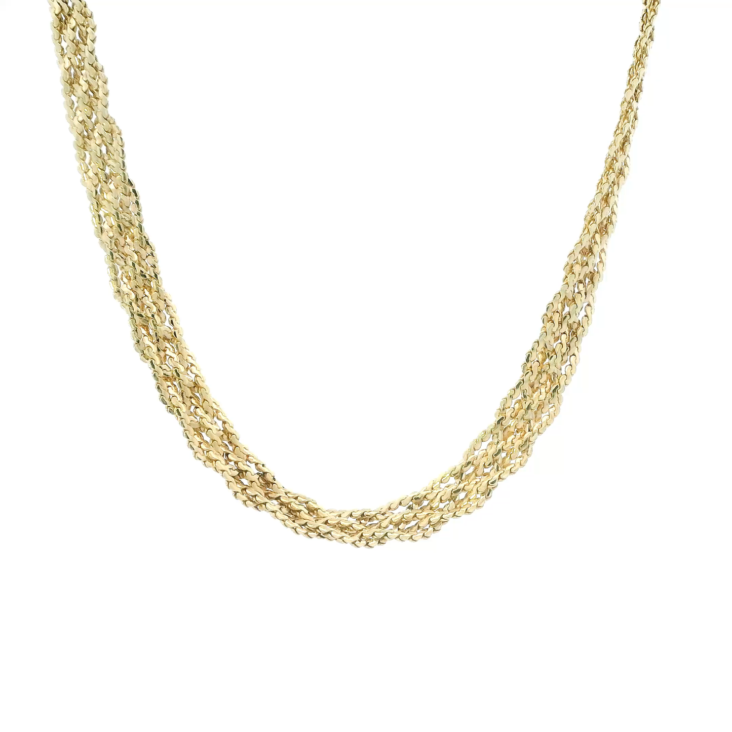 14K Yellow Gold 19" Flat Mesh Chain