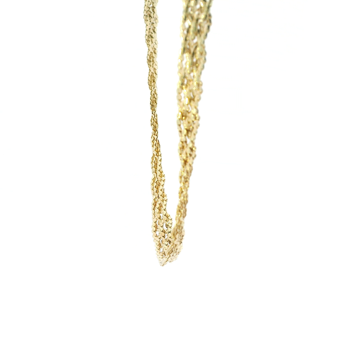14K Yellow Gold 19" Flat Mesh Chain