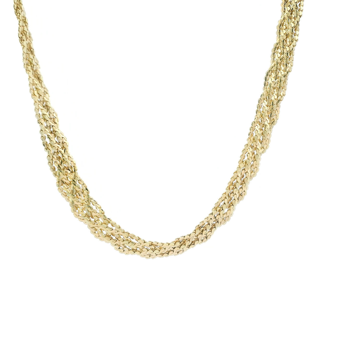 14K Yellow Gold 19" Flat Mesh Chain