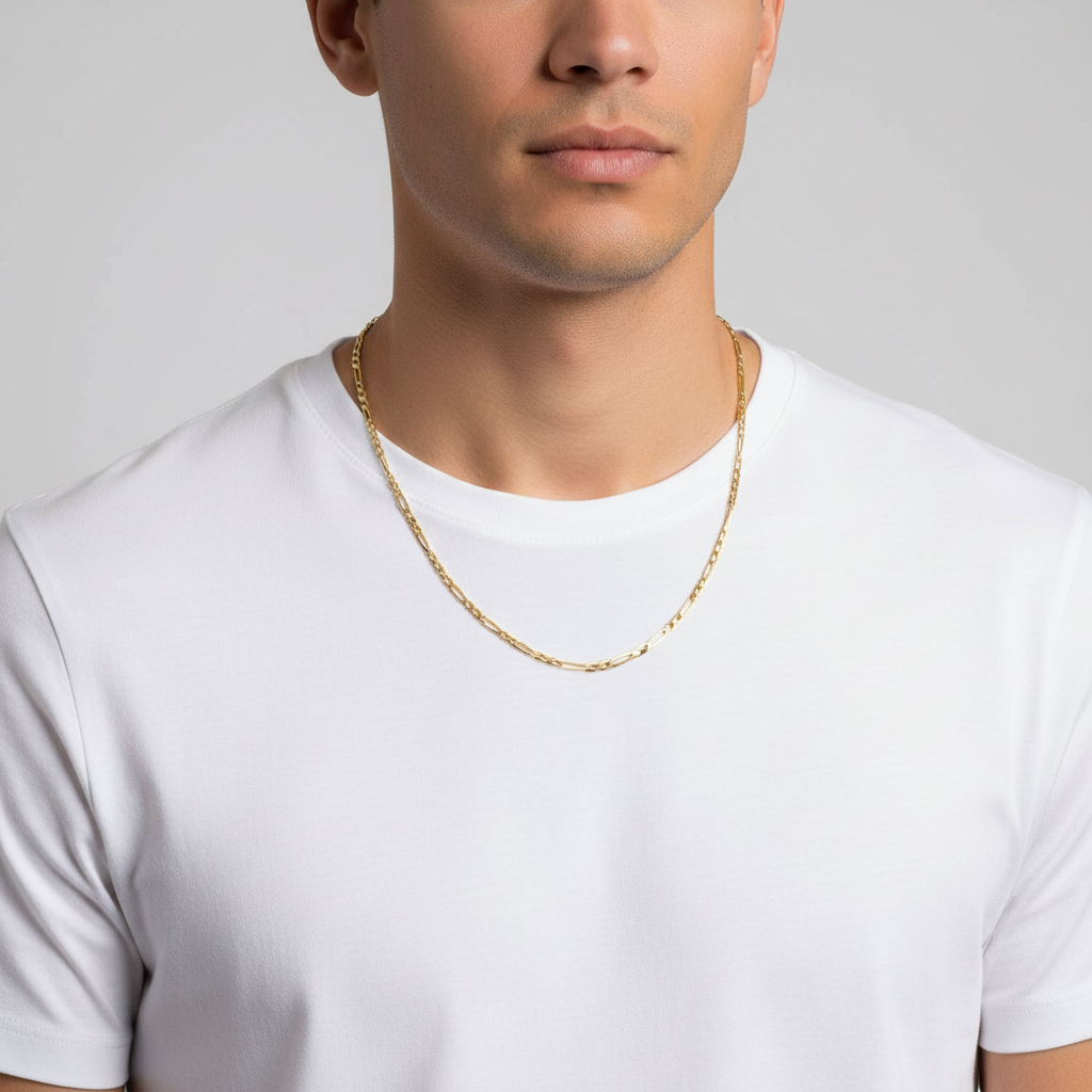 10K Yellow Gold 22" Figaro Chain