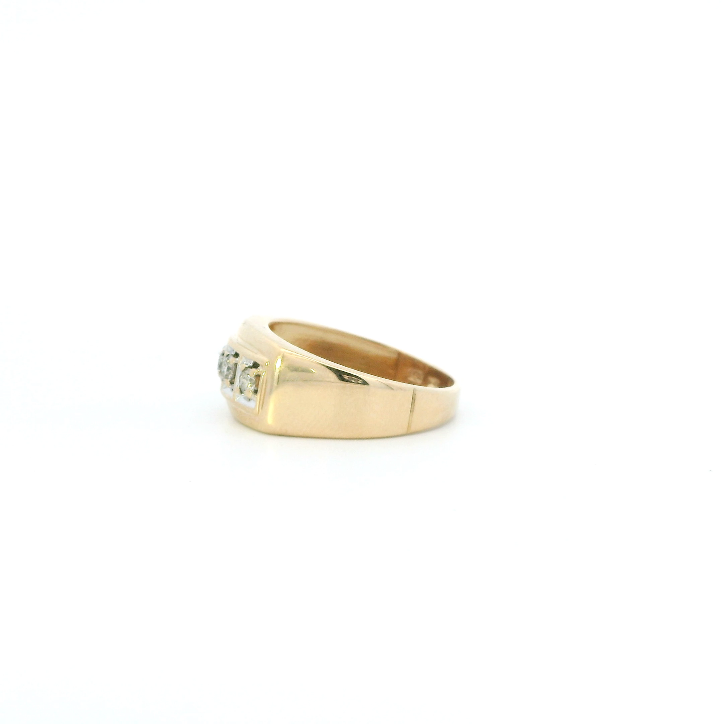 10K Yellow Gold Diamond Mens Ring - 0.50ct