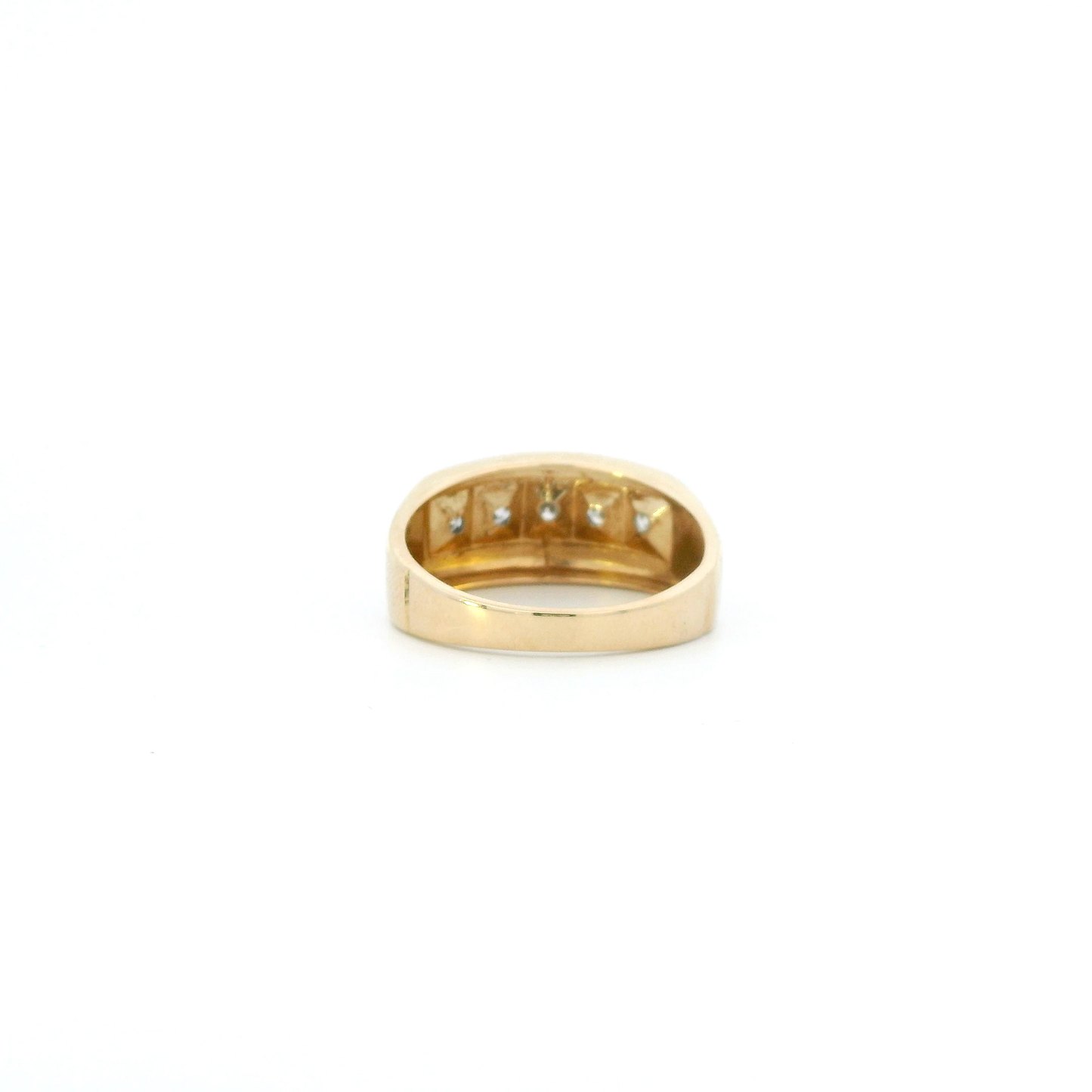 10K Yellow Gold Diamond Mens Ring - 0.50ct