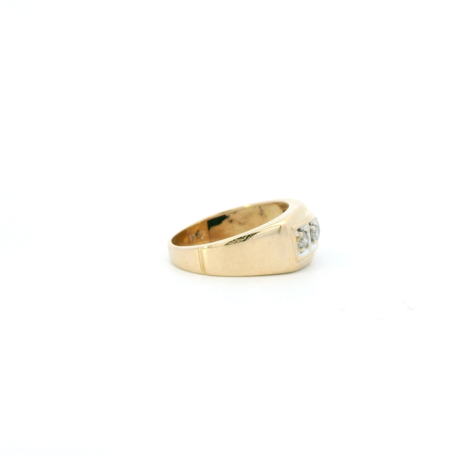 10K Yellow Gold Diamond Mens Ring - 0.50ct