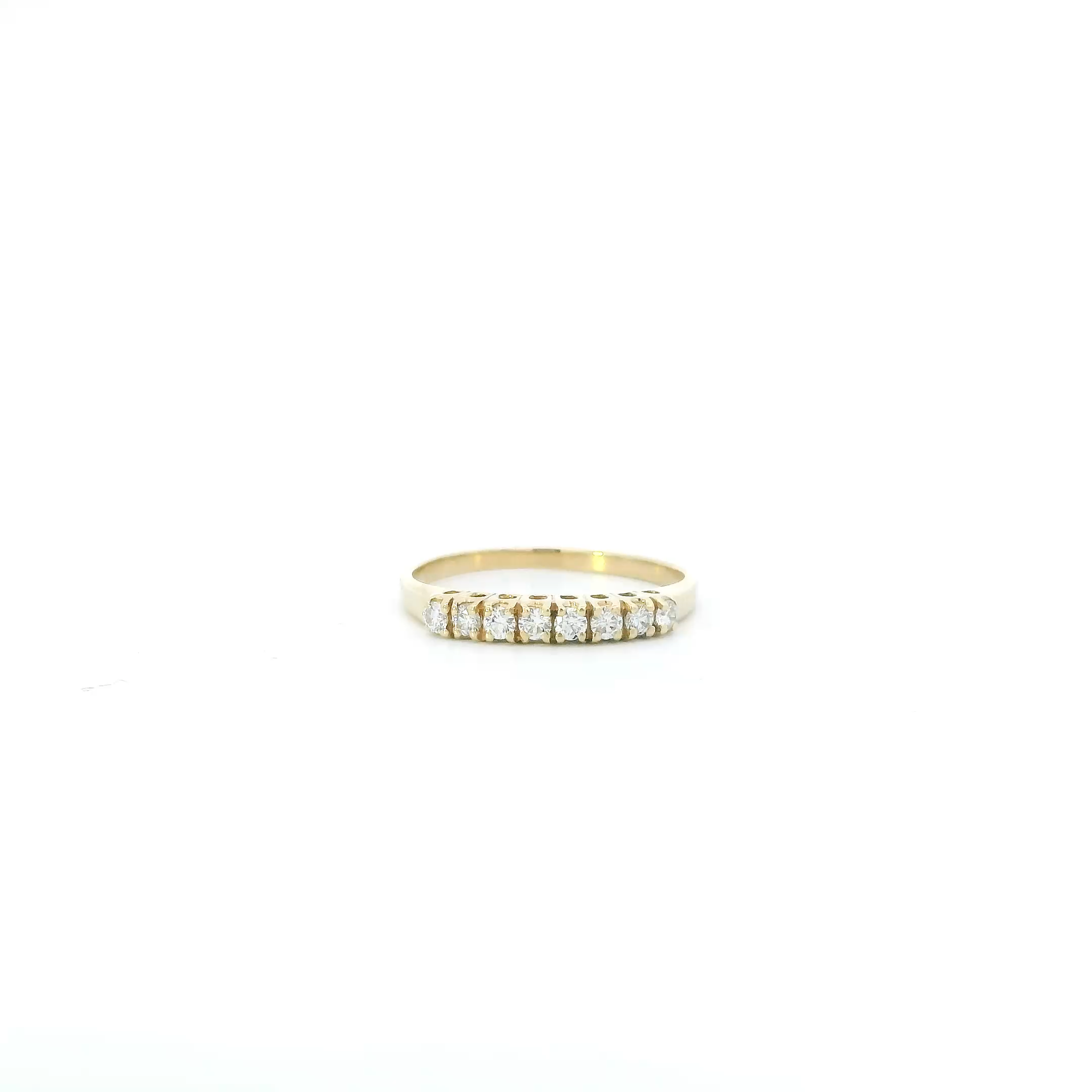 14K Yellow Gold Diamond Womens Ring - 0.34ct