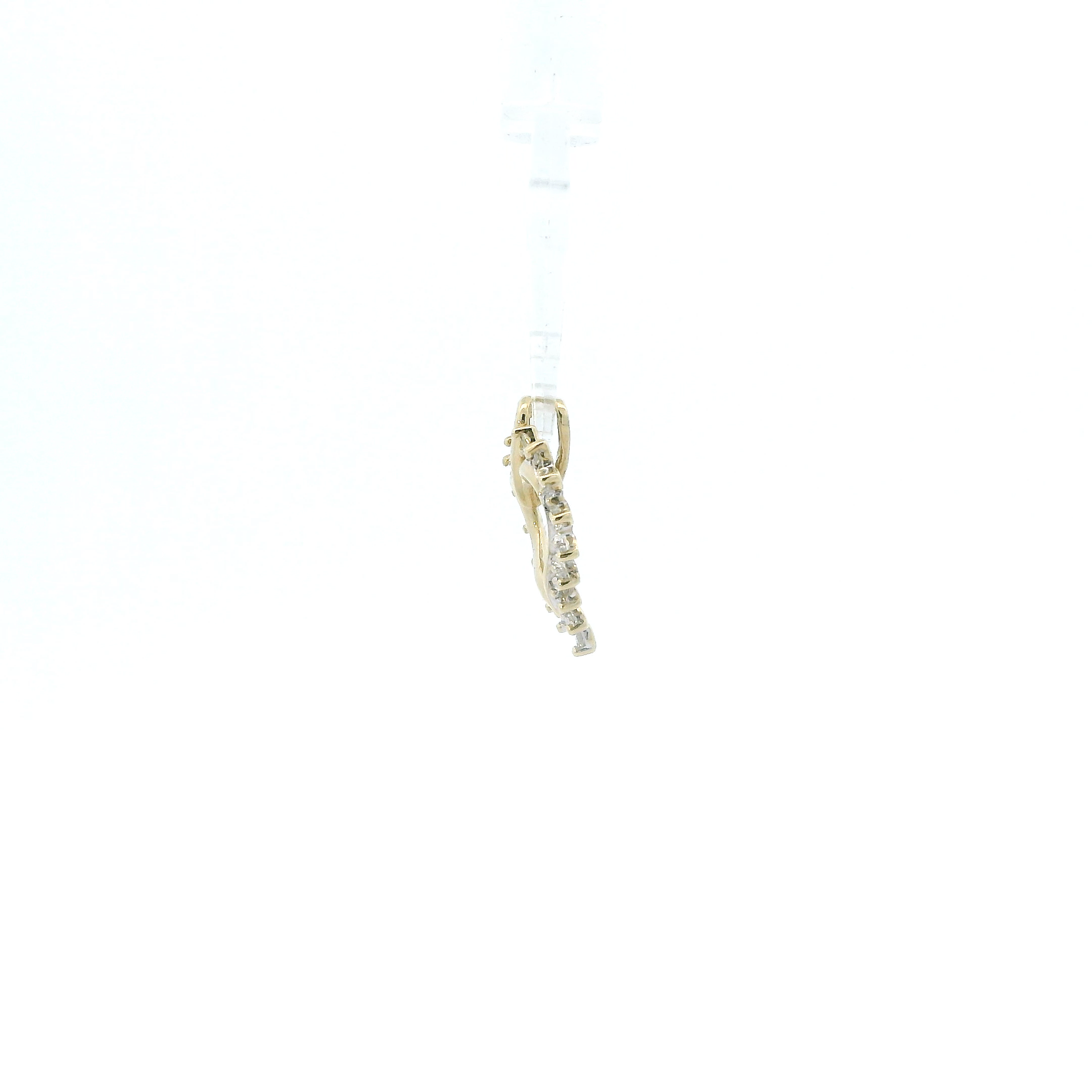 10K Yellow Gold Diamond Heart Pendant - 0.11ct