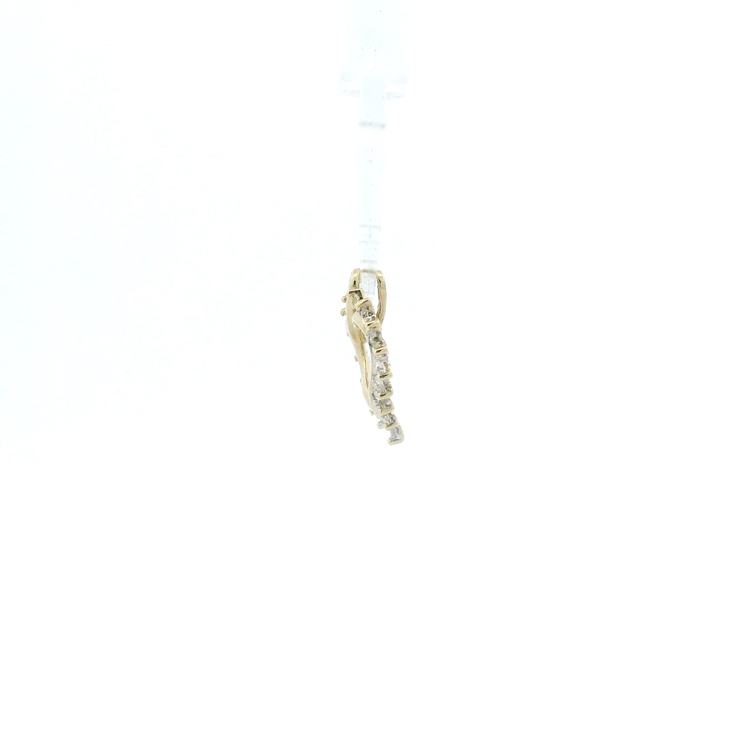 10K Yellow Gold Diamond Heart Pendant - 0.11ct
