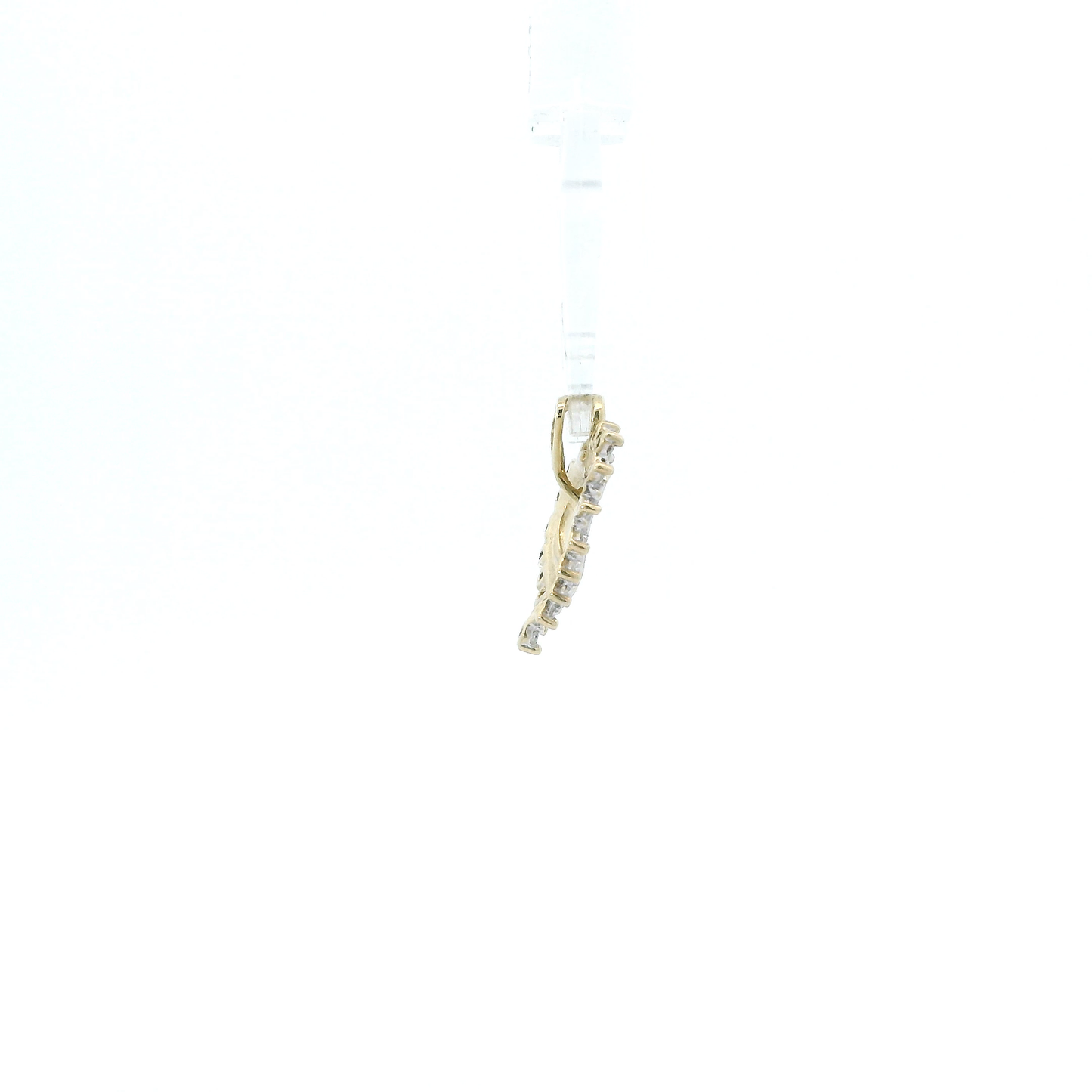 10K Yellow Gold Diamond Heart Pendant - 0.11ct