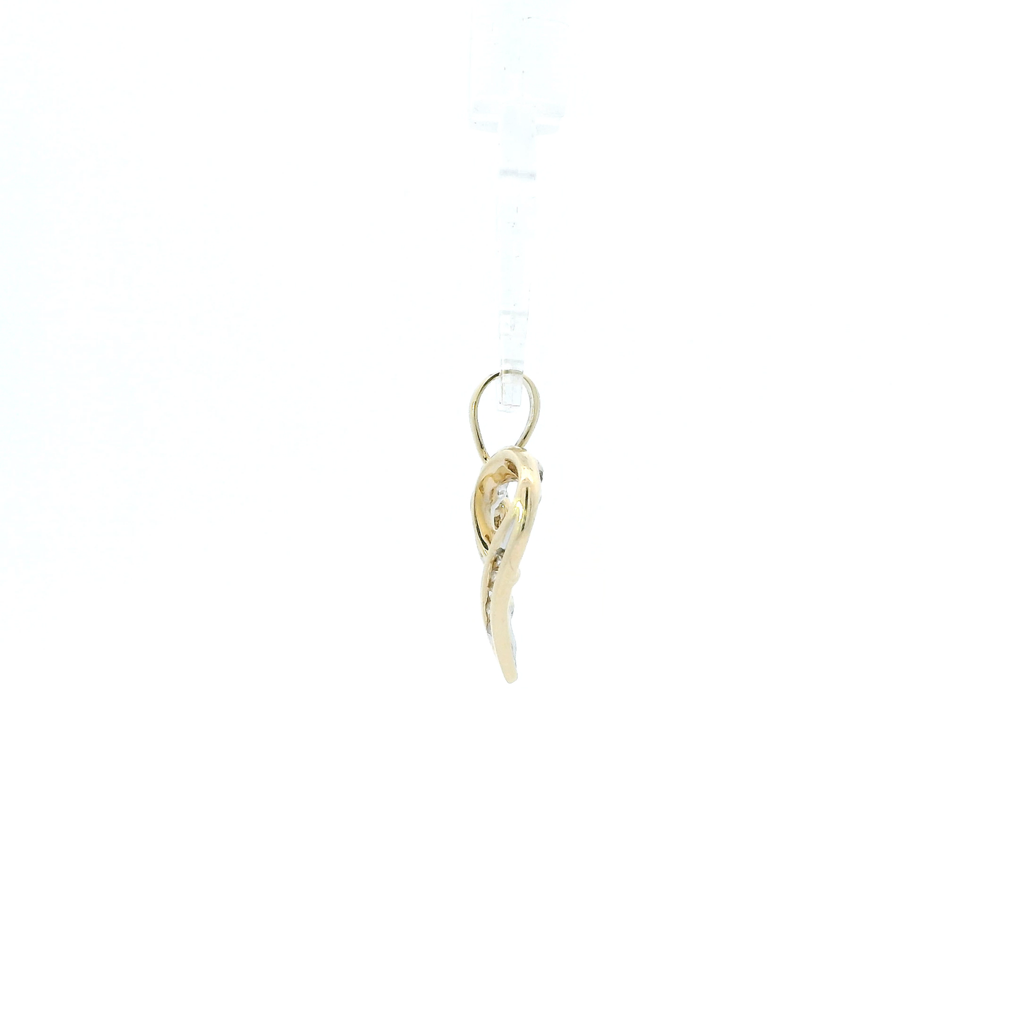 10K Yellow Gold Diamond Heart Pendant
