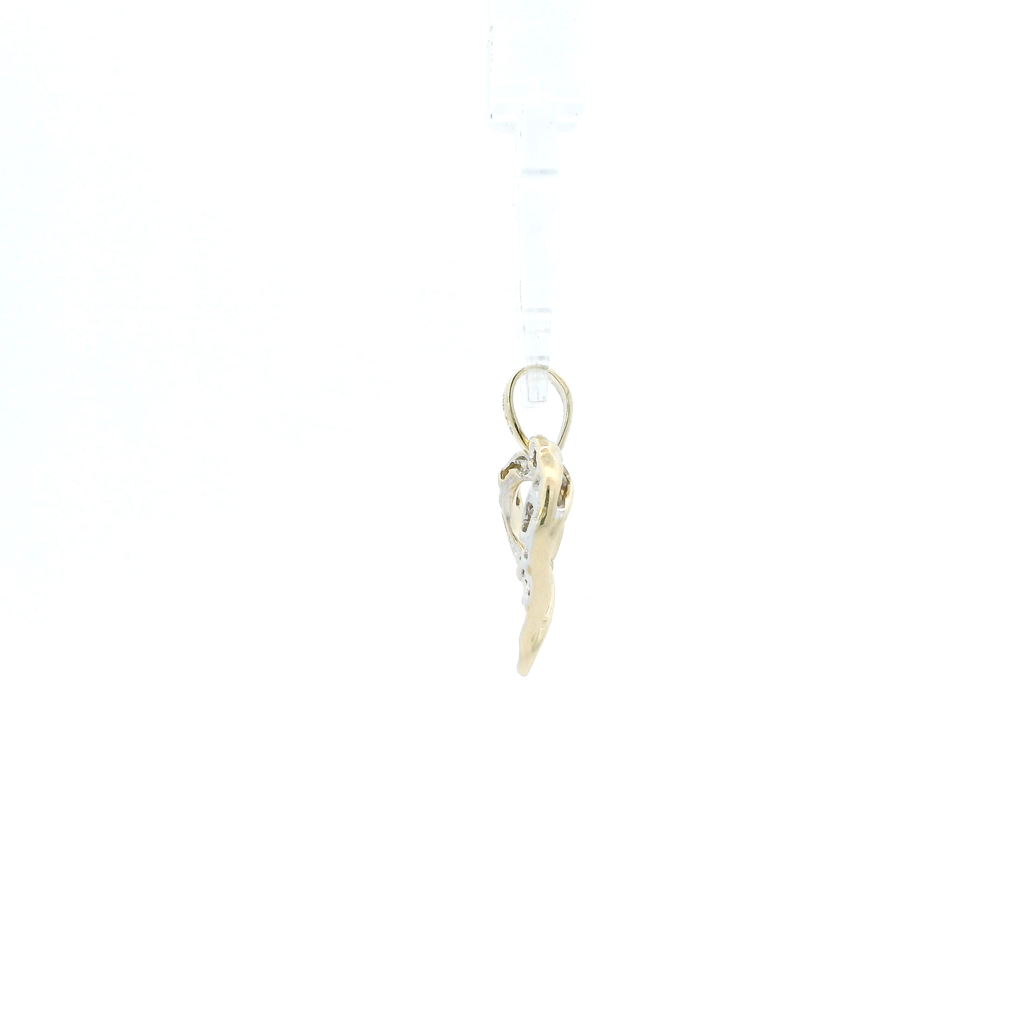 10K Yellow Gold Diamond Heart Pendant