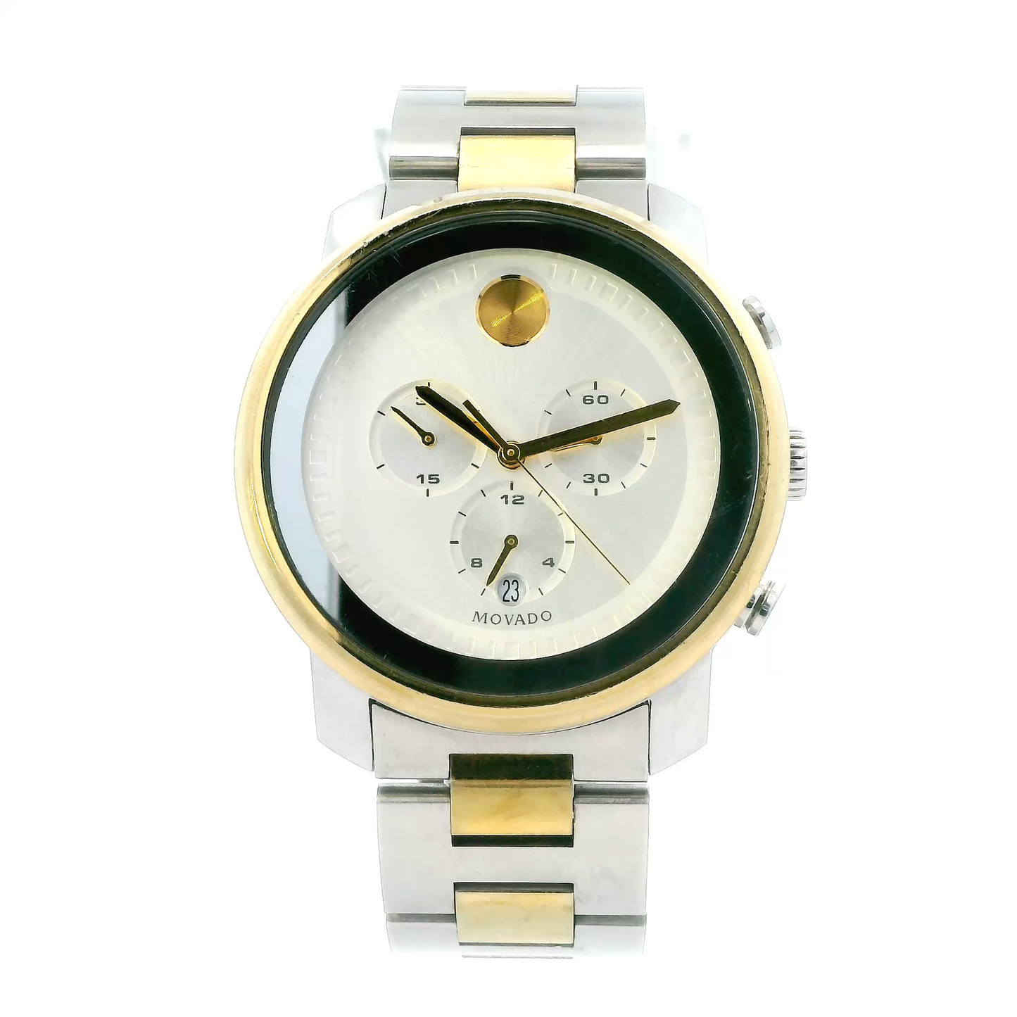 Movado Bold Two Tone Chronograph Mens Wristwatch - 3600432