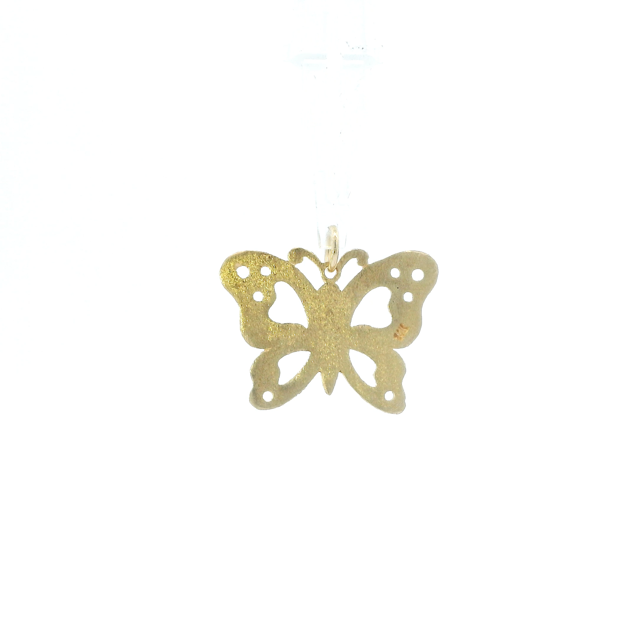 14K Yellow Gold Butterfly Pendant