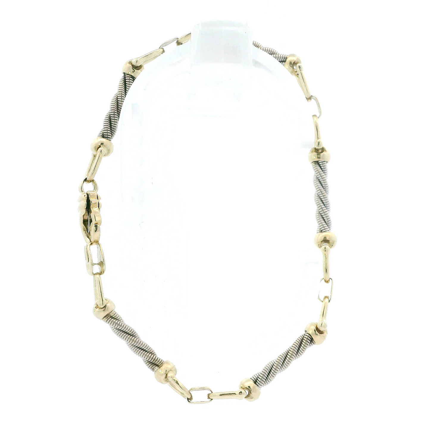 14K Yellow & White Gold 7.5" Hardwear/ Rope Link Bracelet