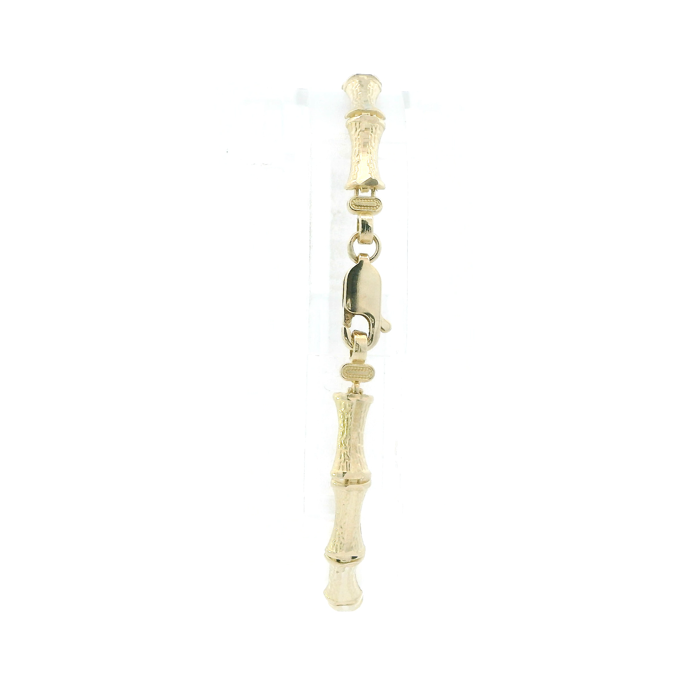14K Yellow Gold 7.25' Bamboo Link Bracelet