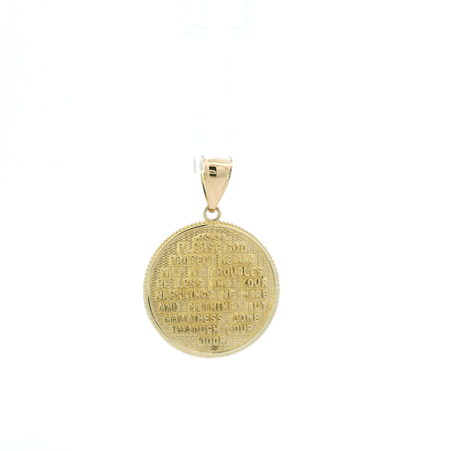14K Yellow Gold Marine Corps & Prayer Pendant