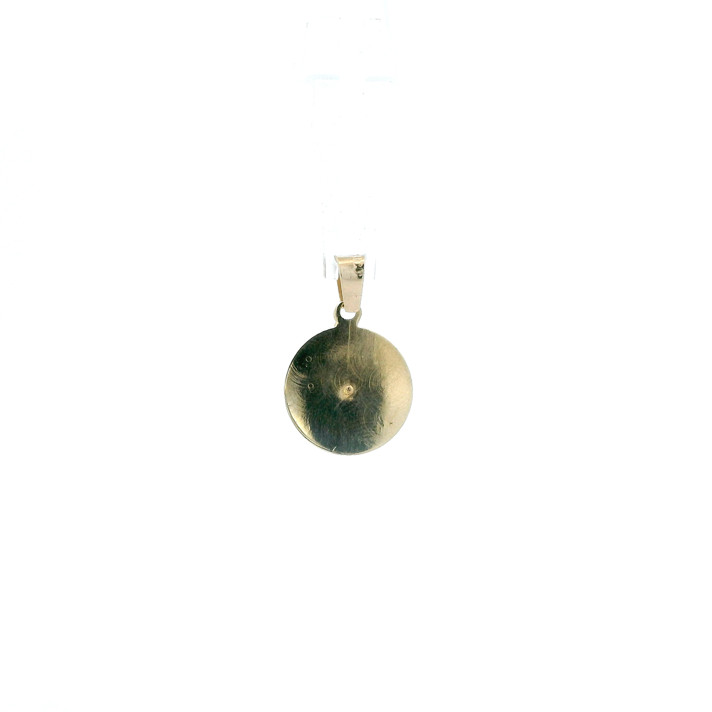 10K Yellow Gold Diamond Cut Round Religious Pendant