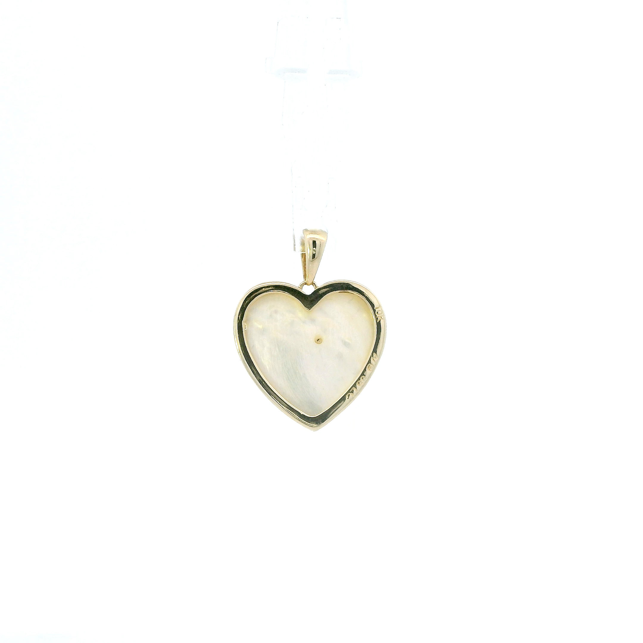 10K Yellow Gold Ruby & Diamond Mother Of Pearl 