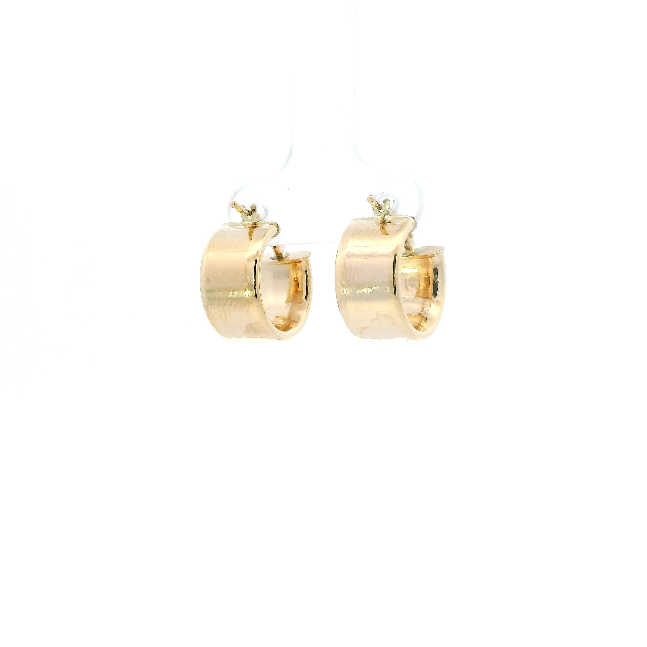 14K Yellow Gold Chunky Hoop Earrings