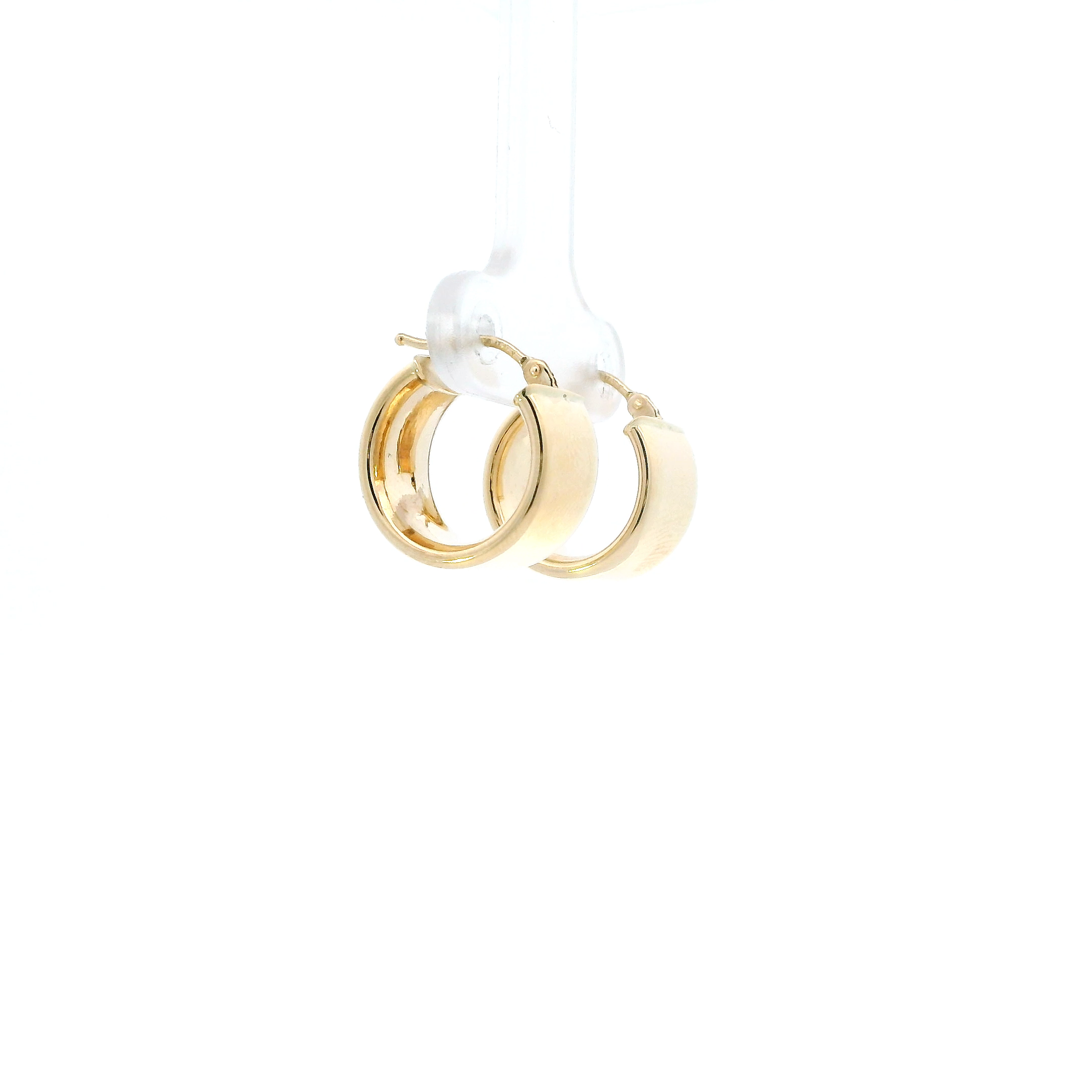 14K Yellow Gold Chunky Hoop Earrings