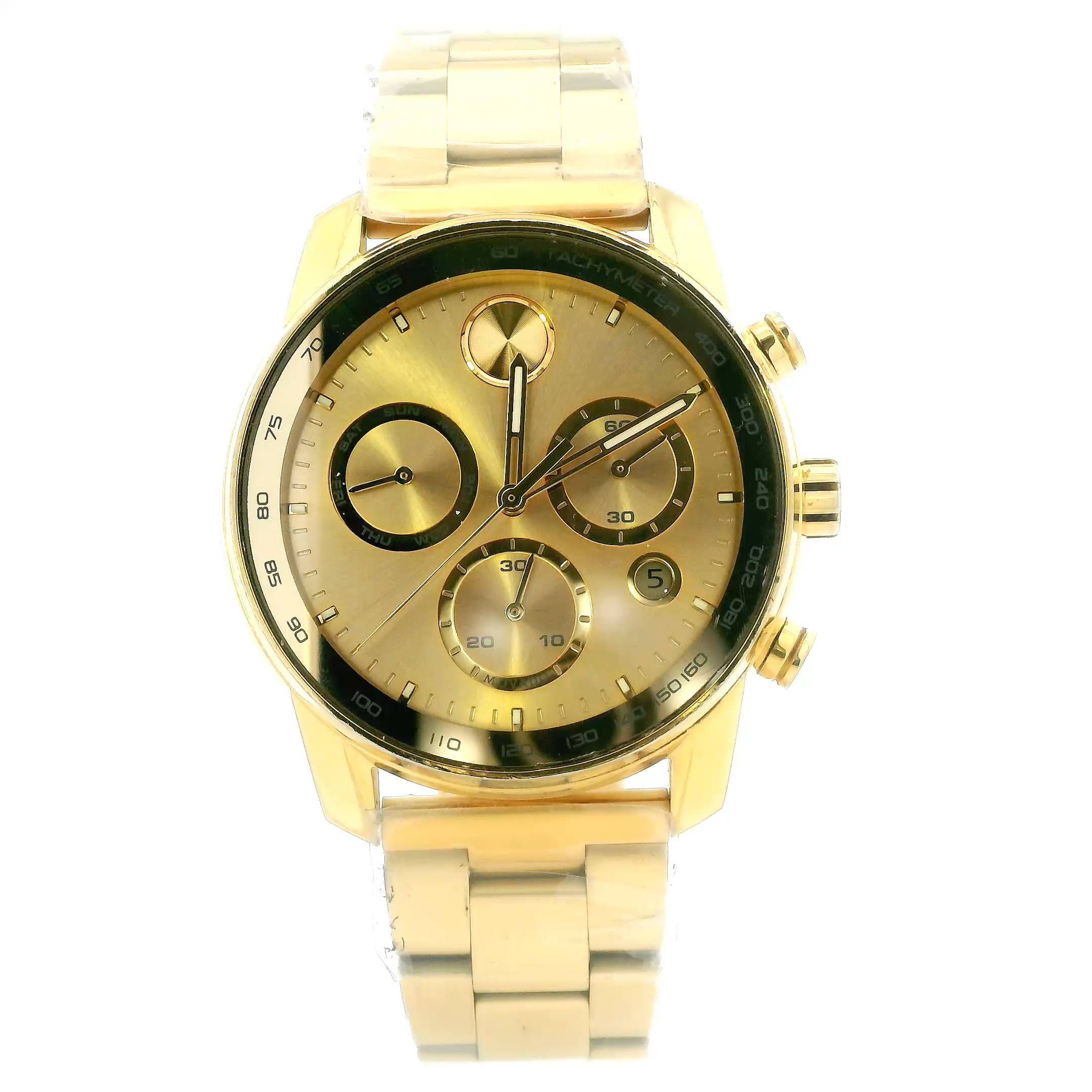 Movado Bold Verso Chronograph With Aftermarket Band Mens Wristwatch - MB.01.1.34.6612