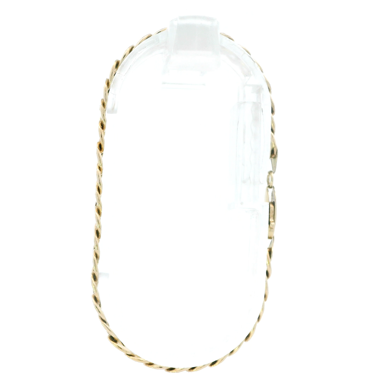 14K Yellow Gold 8.25" Diamond Cut Curb Bracelet