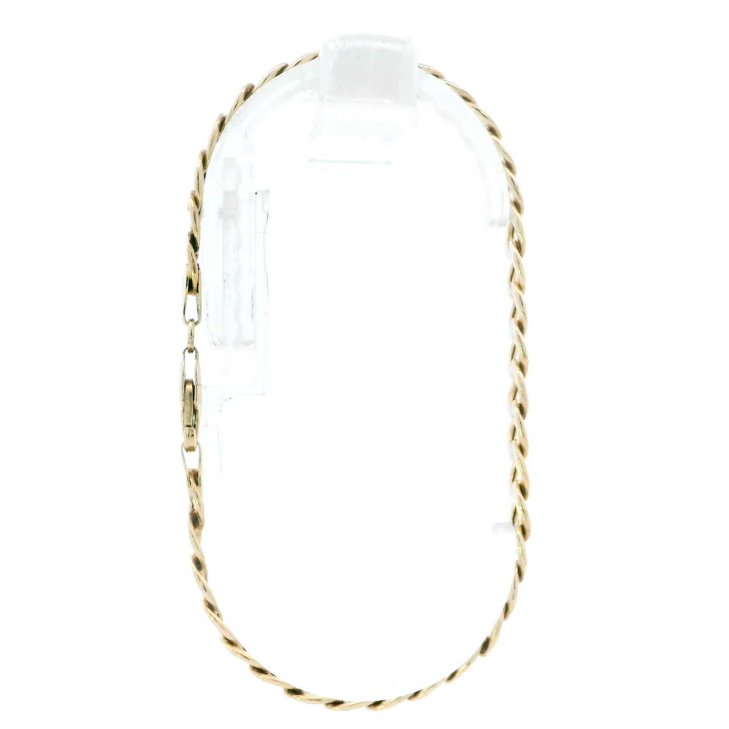 14K Yellow Gold 8.25" Diamond Cut Curb Bracelet