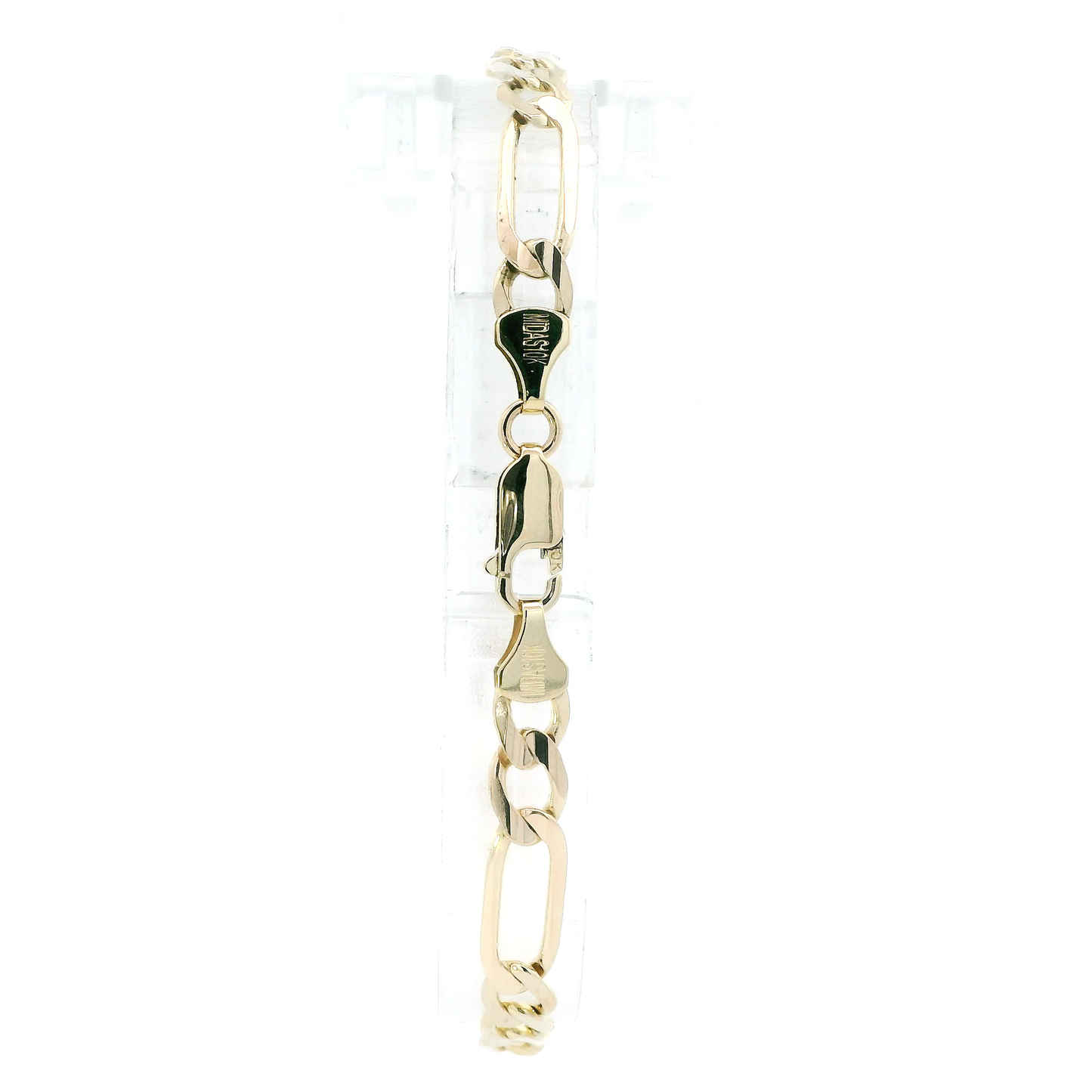 10K Yellow Gold 8.75" Figaro Bracelet